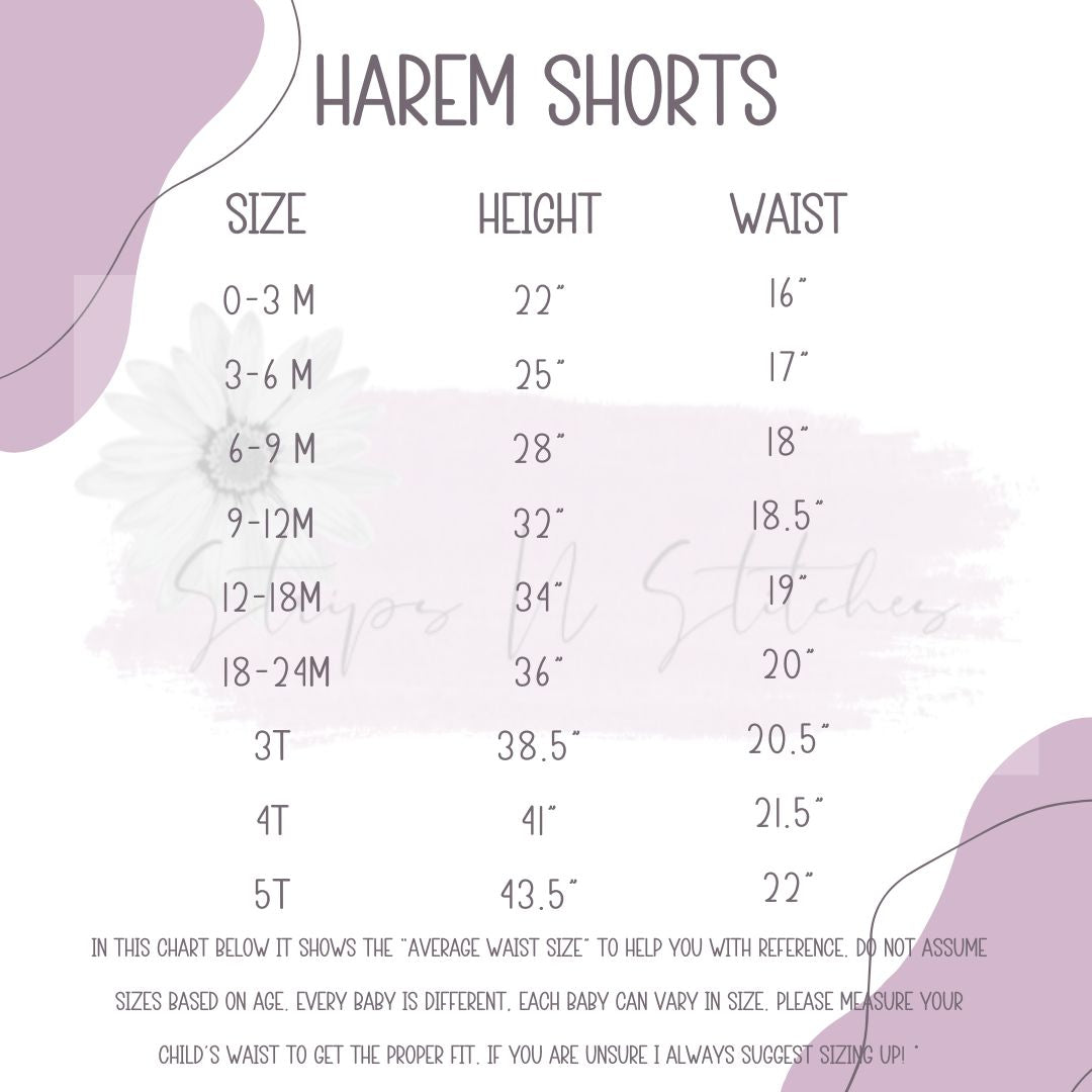 SOLID COLOR WAIST & CUFFS - Ready to Sew Pre-Cut Harem Shorts