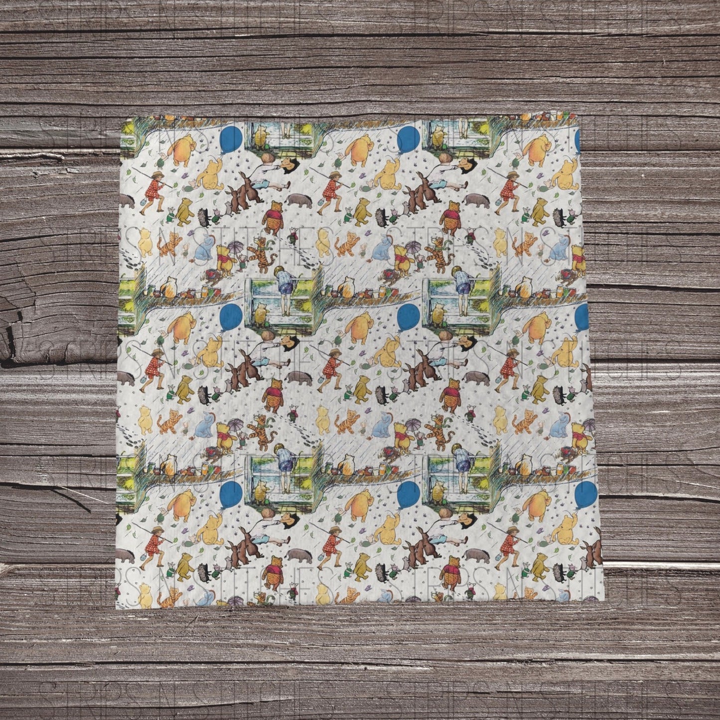 Vintage Sweet Bear & Crew | Fabric Strips | Bow Making | Headwrap | Scrunchies
