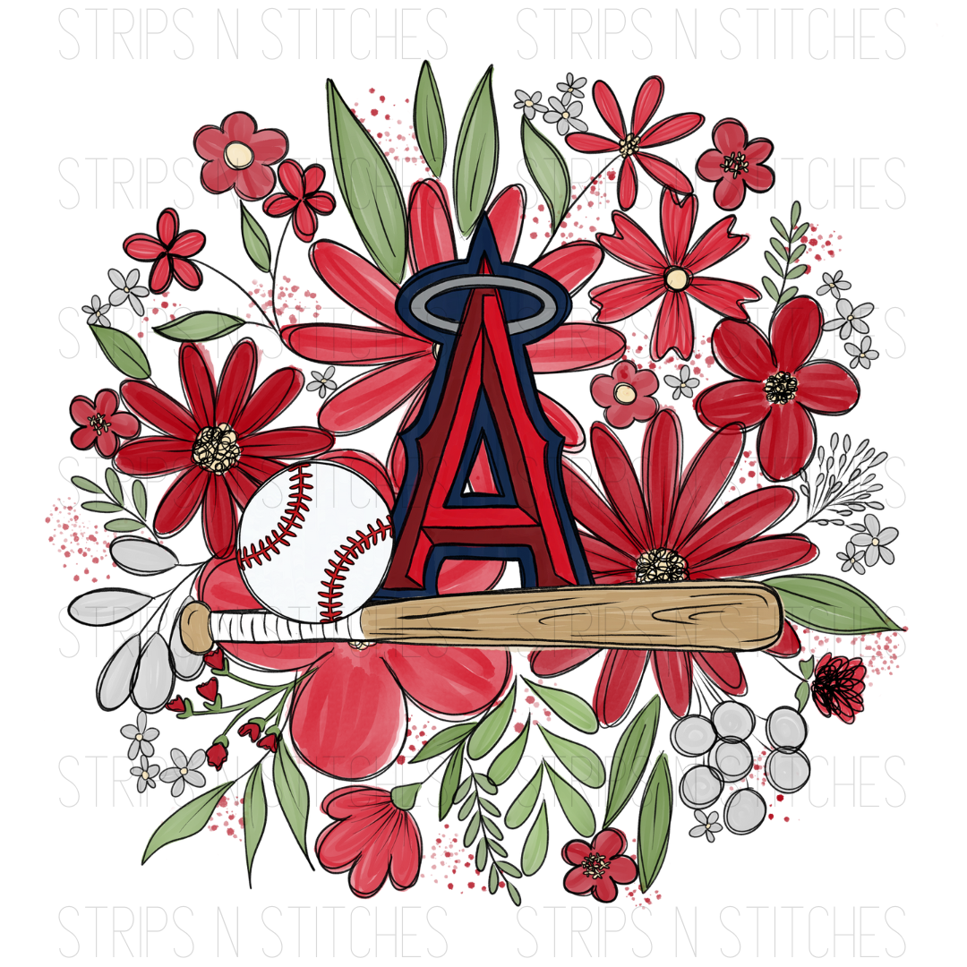 2024 MLB Floral ADULT (9 inches) | Sublimation Transfer | Create Your Own Shirt