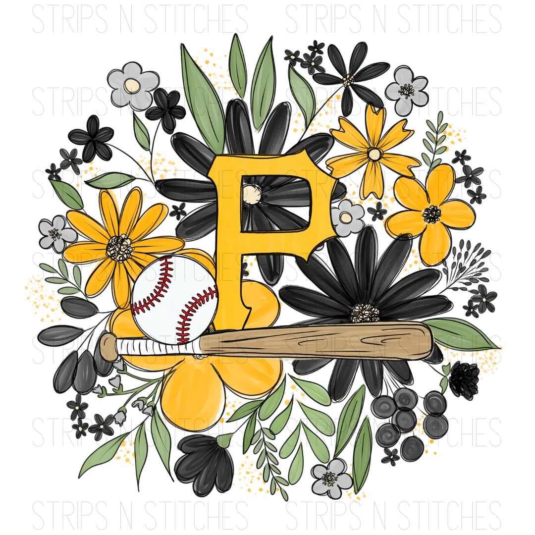 2024 MLB Floral ADULT (9 inches) | Sublimation Transfer | Create Your Own Shirt