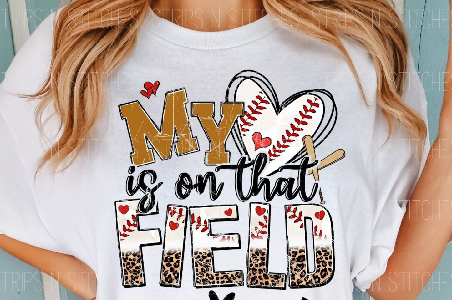 My Heart is on that Field DTF Transfer