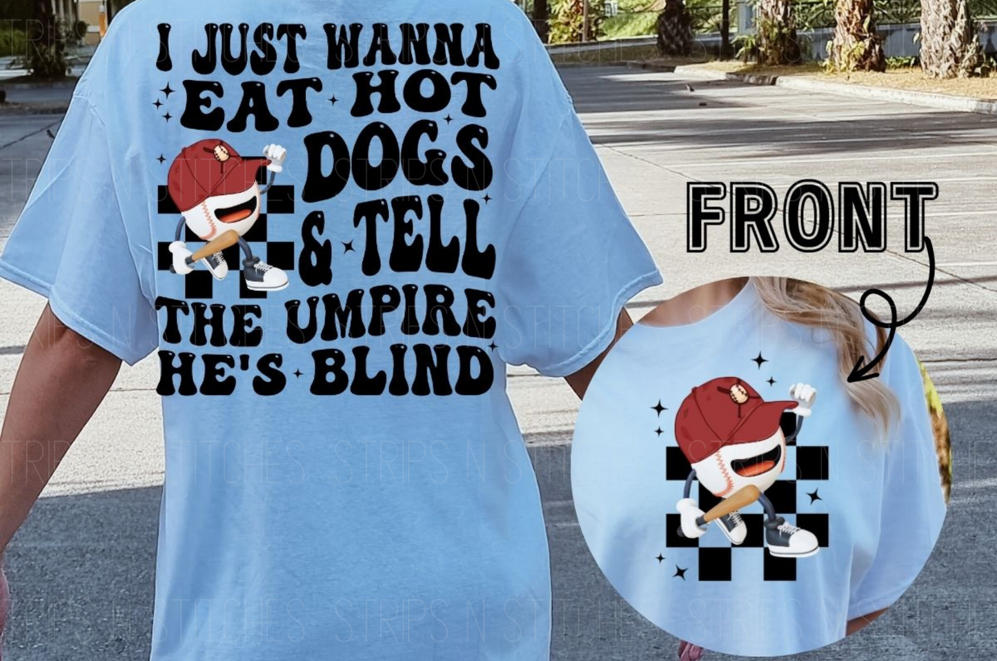 I Just Want to Eat Hotdogs with Pocket Transfer DTF Transfer