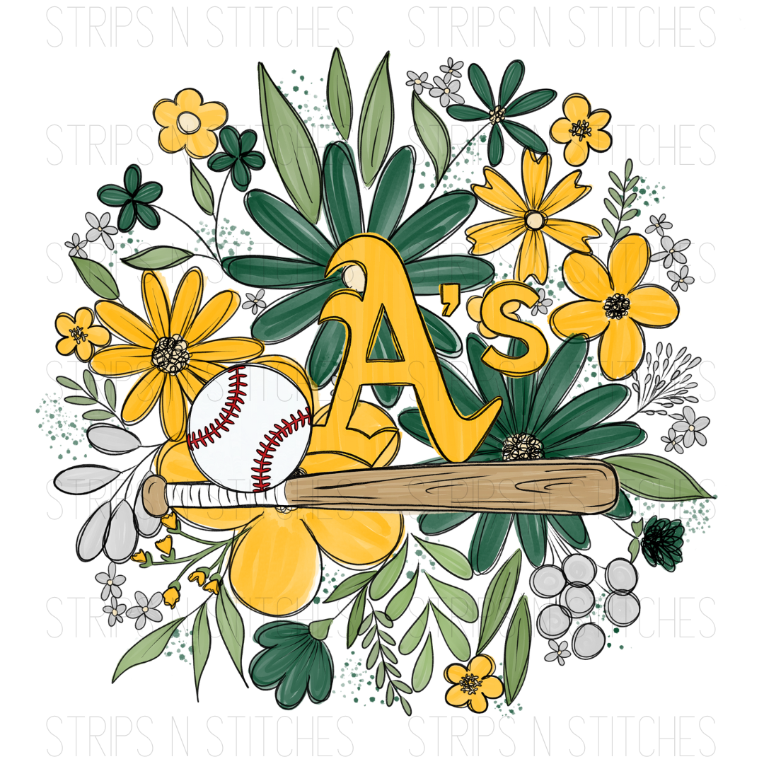 2024 MLB Floral INFANT (4 inches) | Sublimation Transfer | Create Your Own Shirt