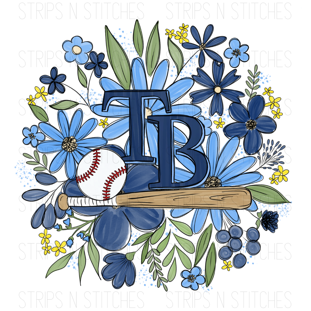 2024 MLB Floral ADULT (9 inches) | Sublimation Transfer | Create Your Own Shirt