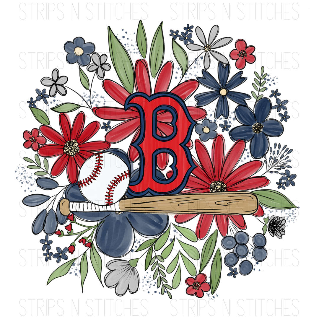 2024 MLB Floral ADULT (9 inches) | Sublimation Transfer | Create Your Own Shirt