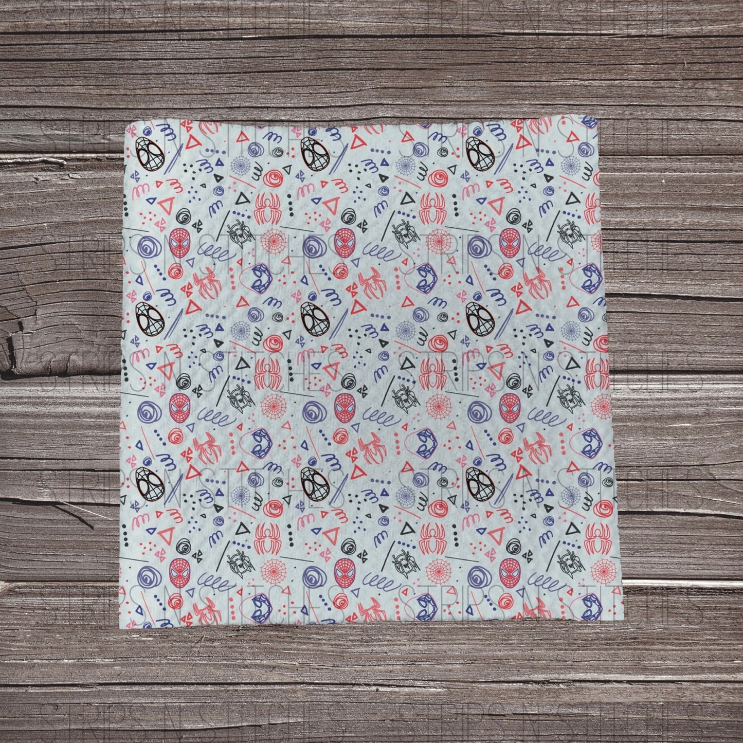 Doodle Spider | Fabric Strip- Bow Making- Headwrap- Scrunchies