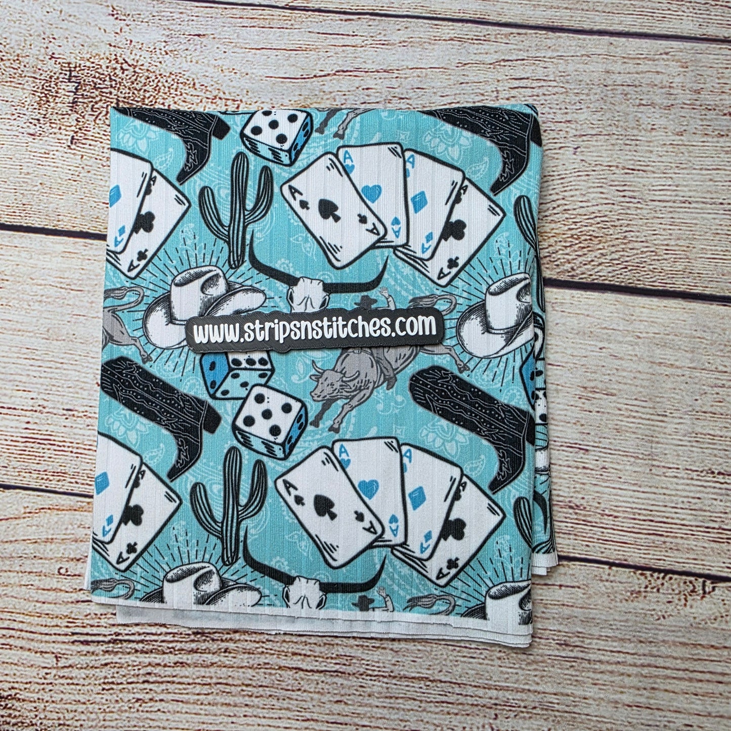 Turquoise Western - Half Yard- Wide Rib