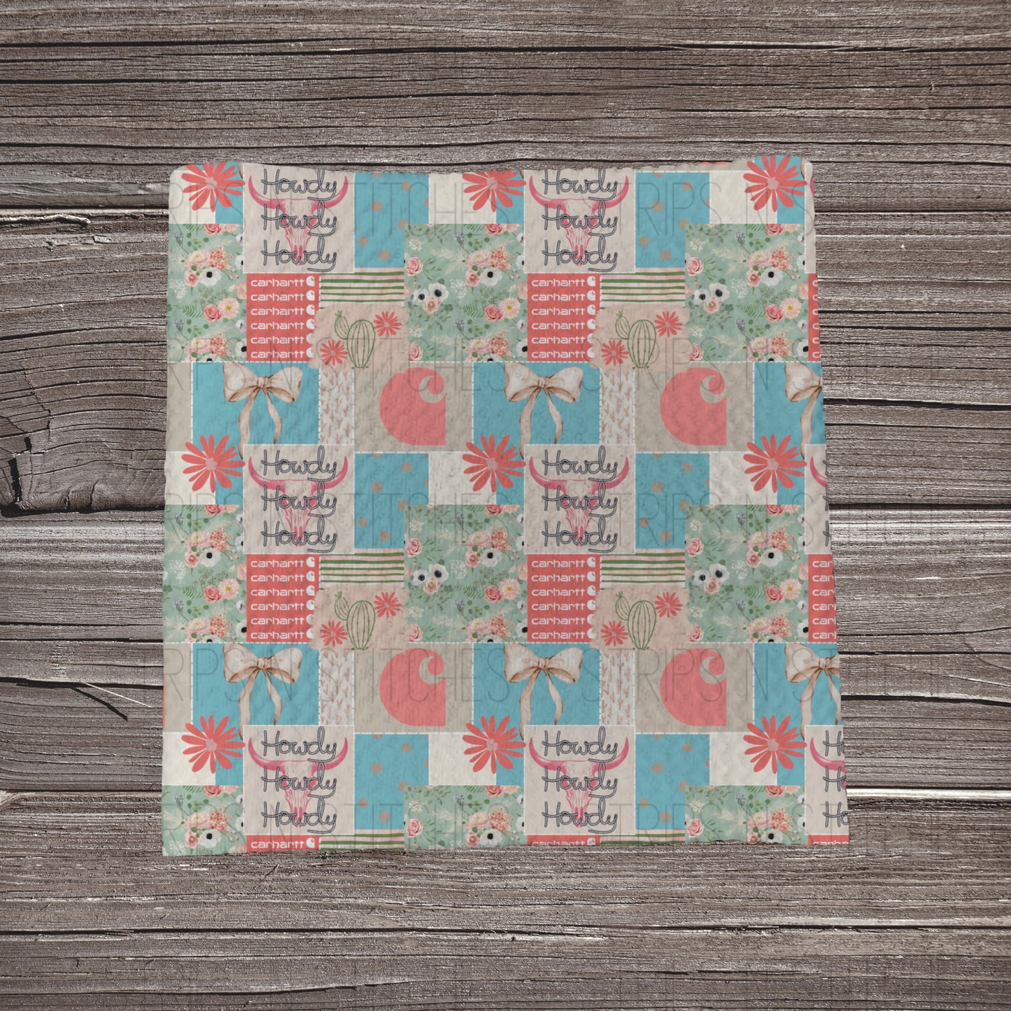 Howdy Spring Floral Patchwork | Bullet Fabric Strip | Bow Making | Scrunchie | Headwraps