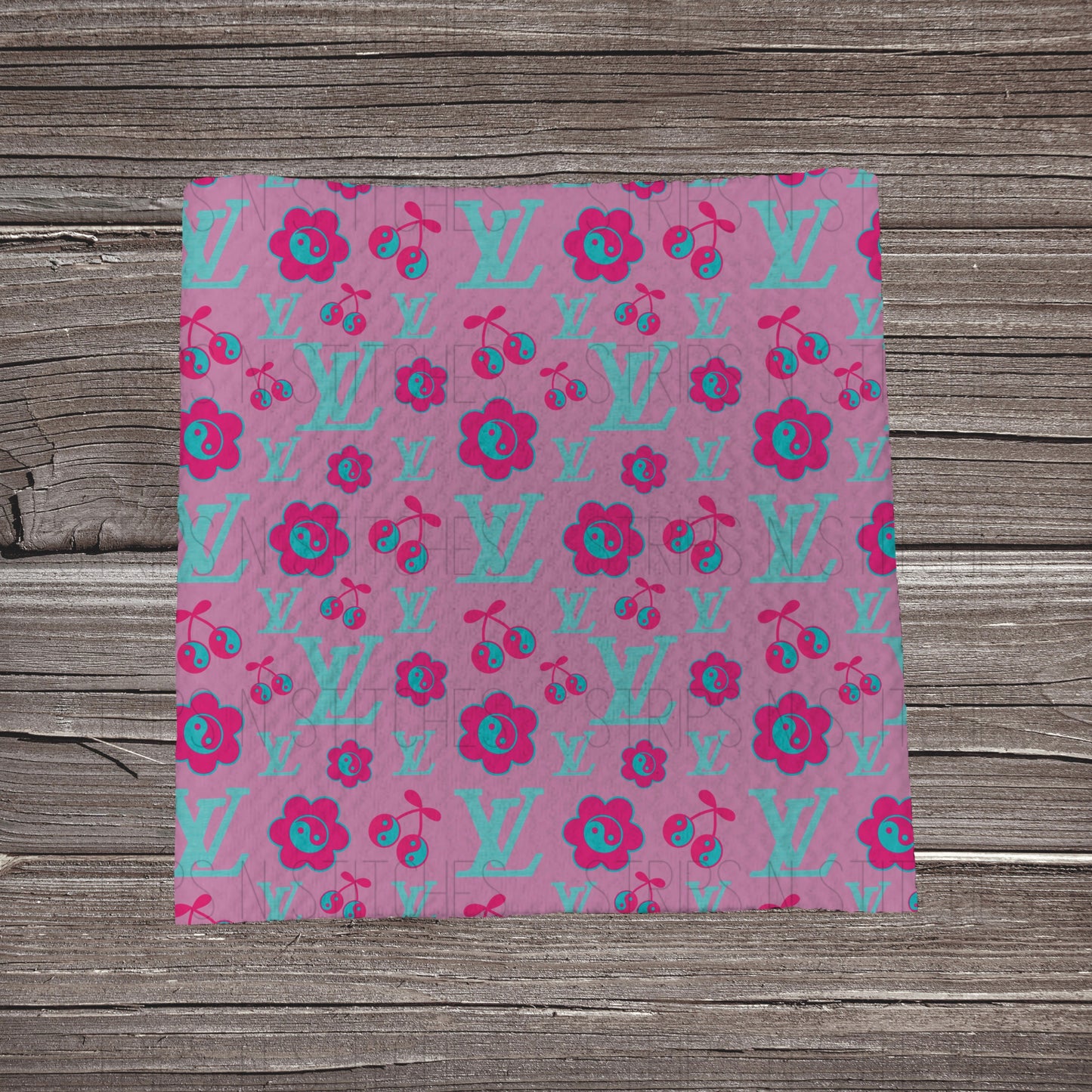 Pink & Teal Floral Boo-G | Bullet Fabric Strip | Bow Making | Scrunchie | Headwraps