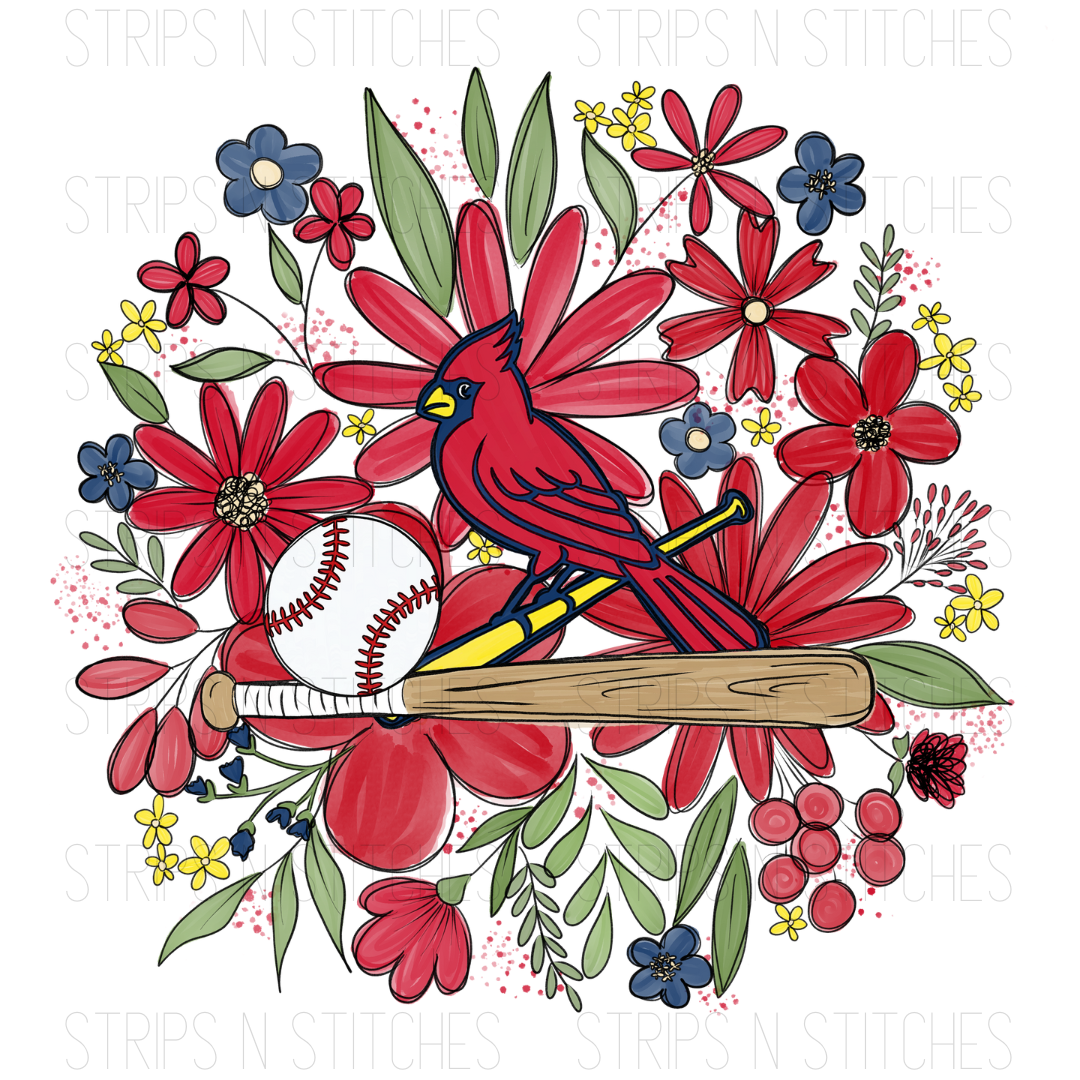 2024 MLB Floral ADULT (9 inches) | Sublimation Transfer | Create Your Own Shirt