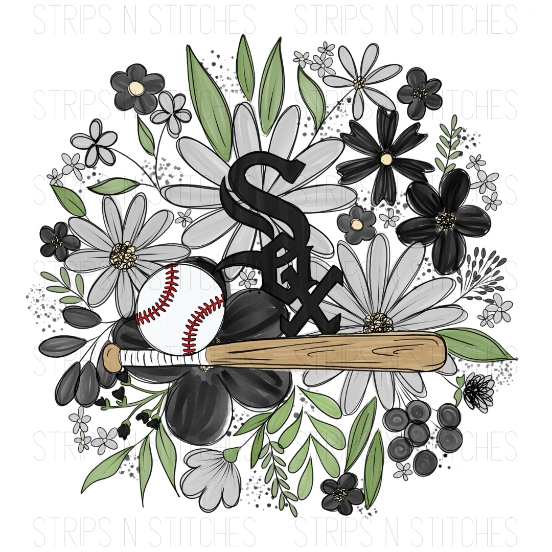 2024 MLB Floral ADULT (9 inches) | Sublimation Transfer | Create Your Own Shirt
