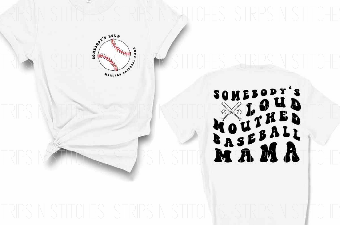 Somebody's Loud Baseball Mama with Pocket Transfer DTF Transfer