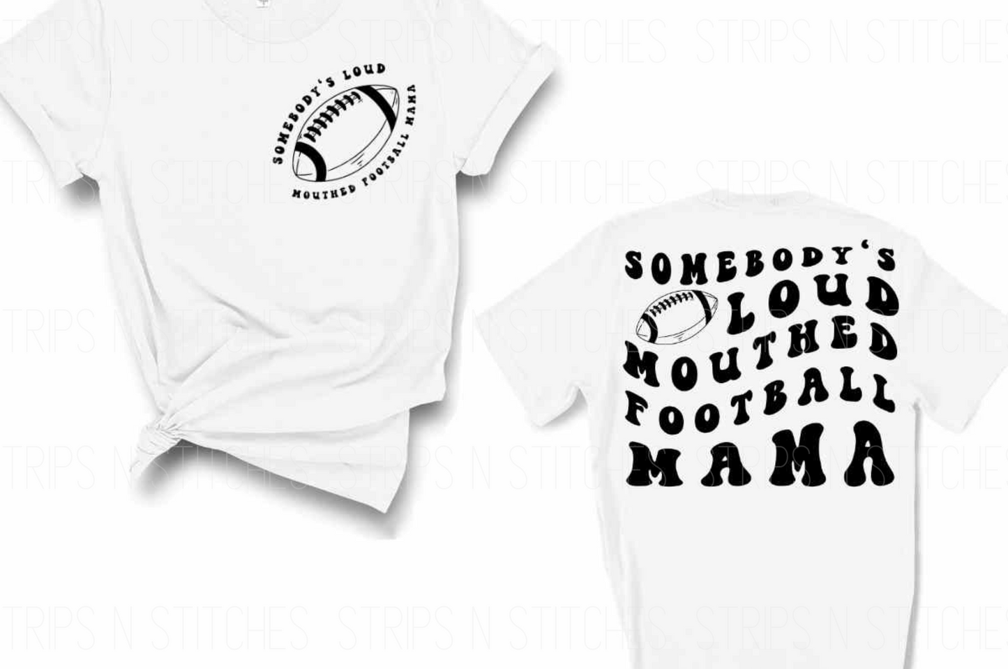 Somebody's Loud Football Mama with Pocket Transfer DTF Transfer