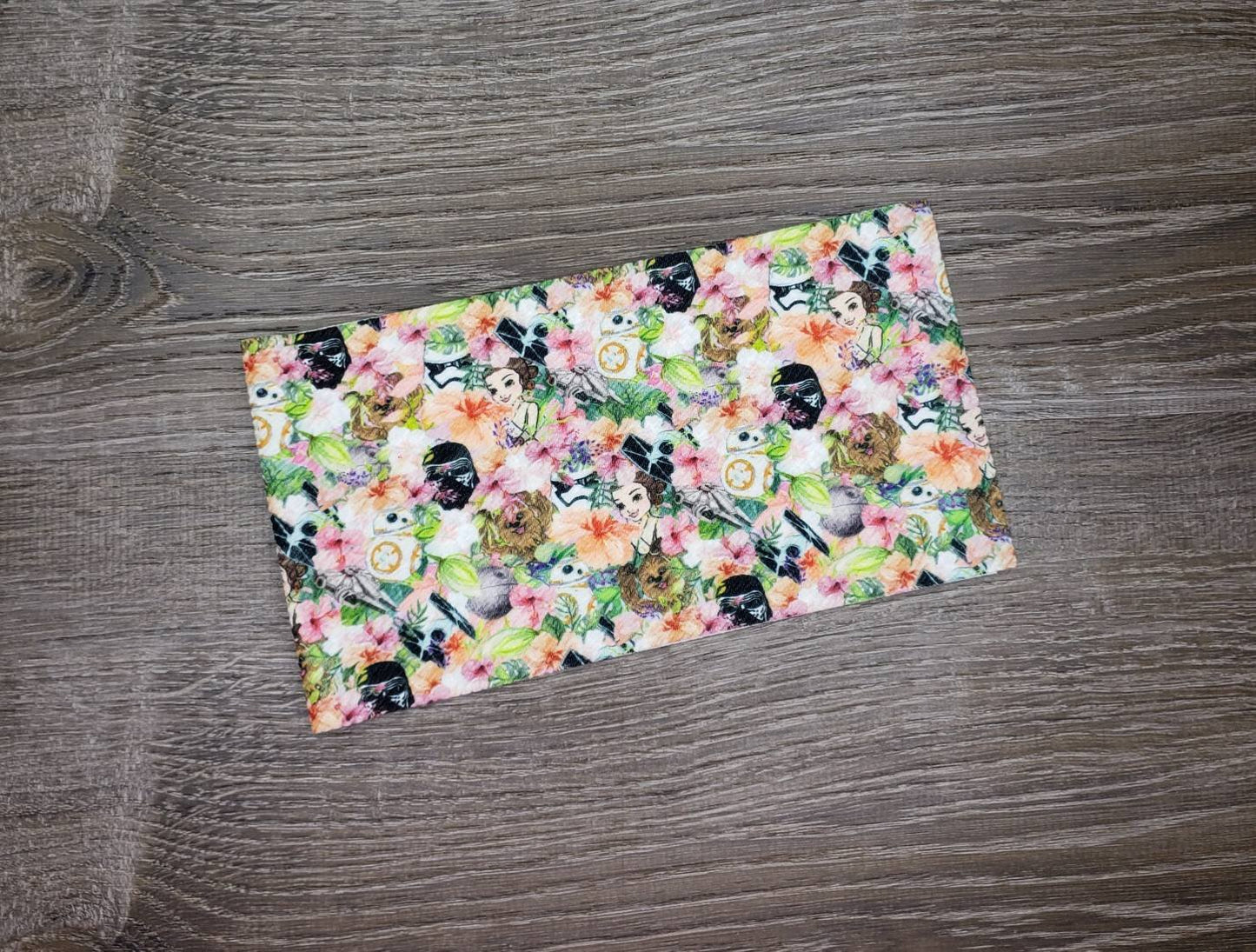 Dark Force Floral Fabric Strip- Bow Making- Headwrap- Scrunchies