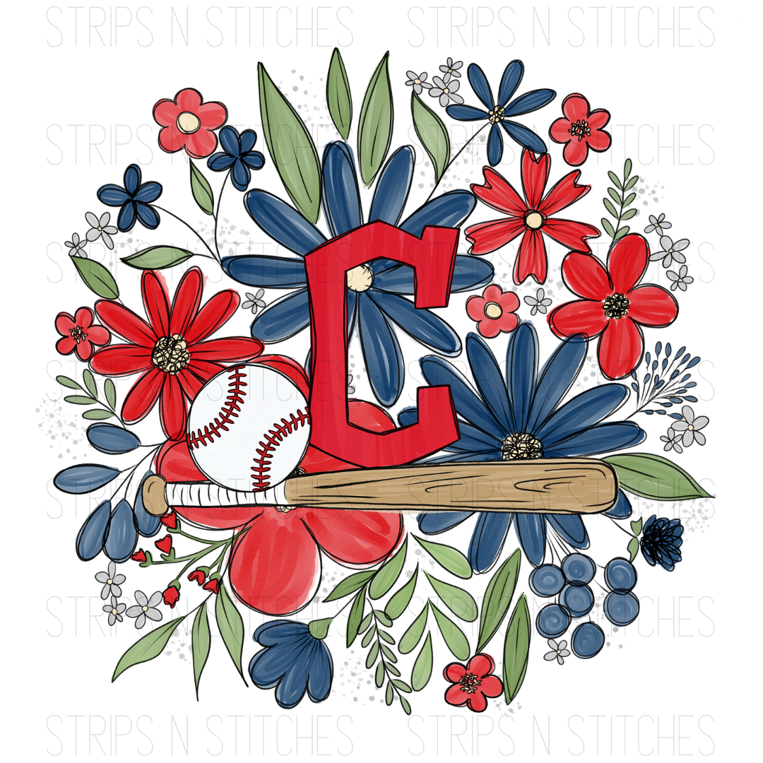 2024 MLB Floral ADULT (9 inches) | Sublimation Transfer | Create Your Own Shirt