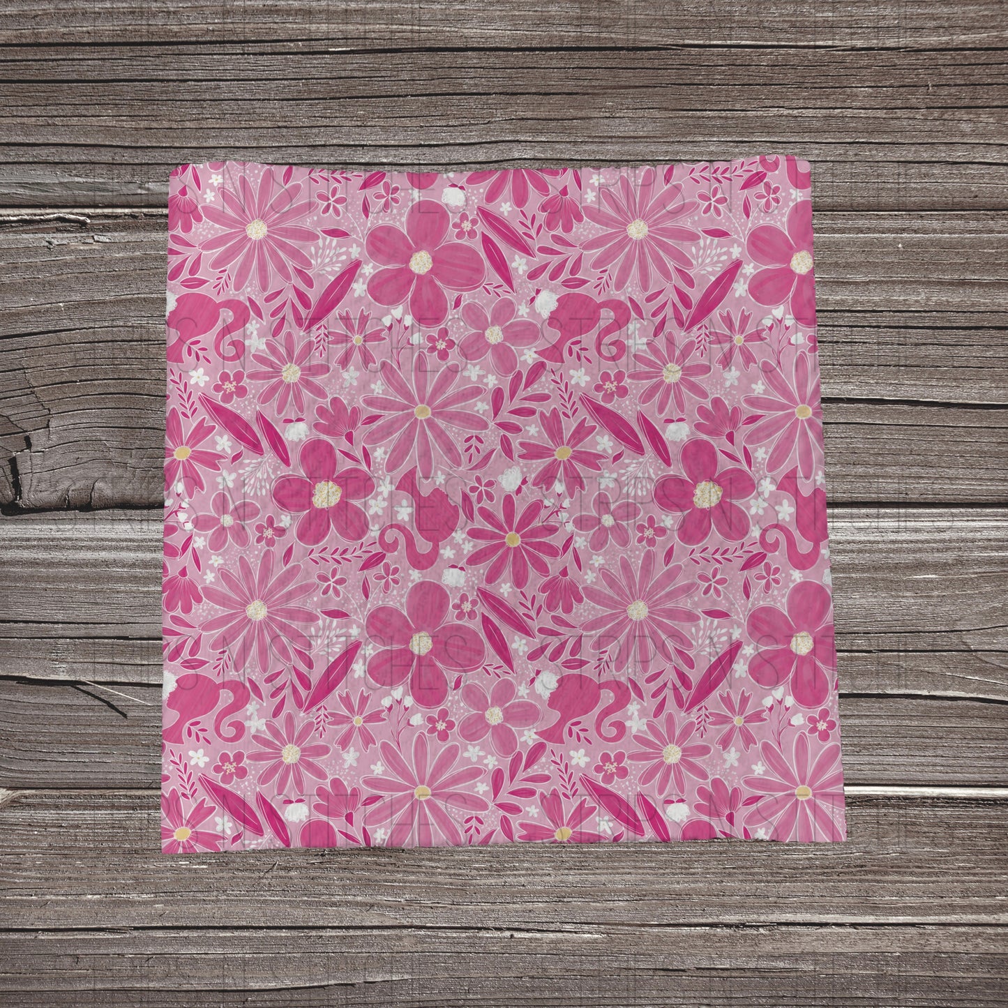 Sketch Floral Malibu Fabric Strip- Bow Making- Headwrap- Scrunchies
