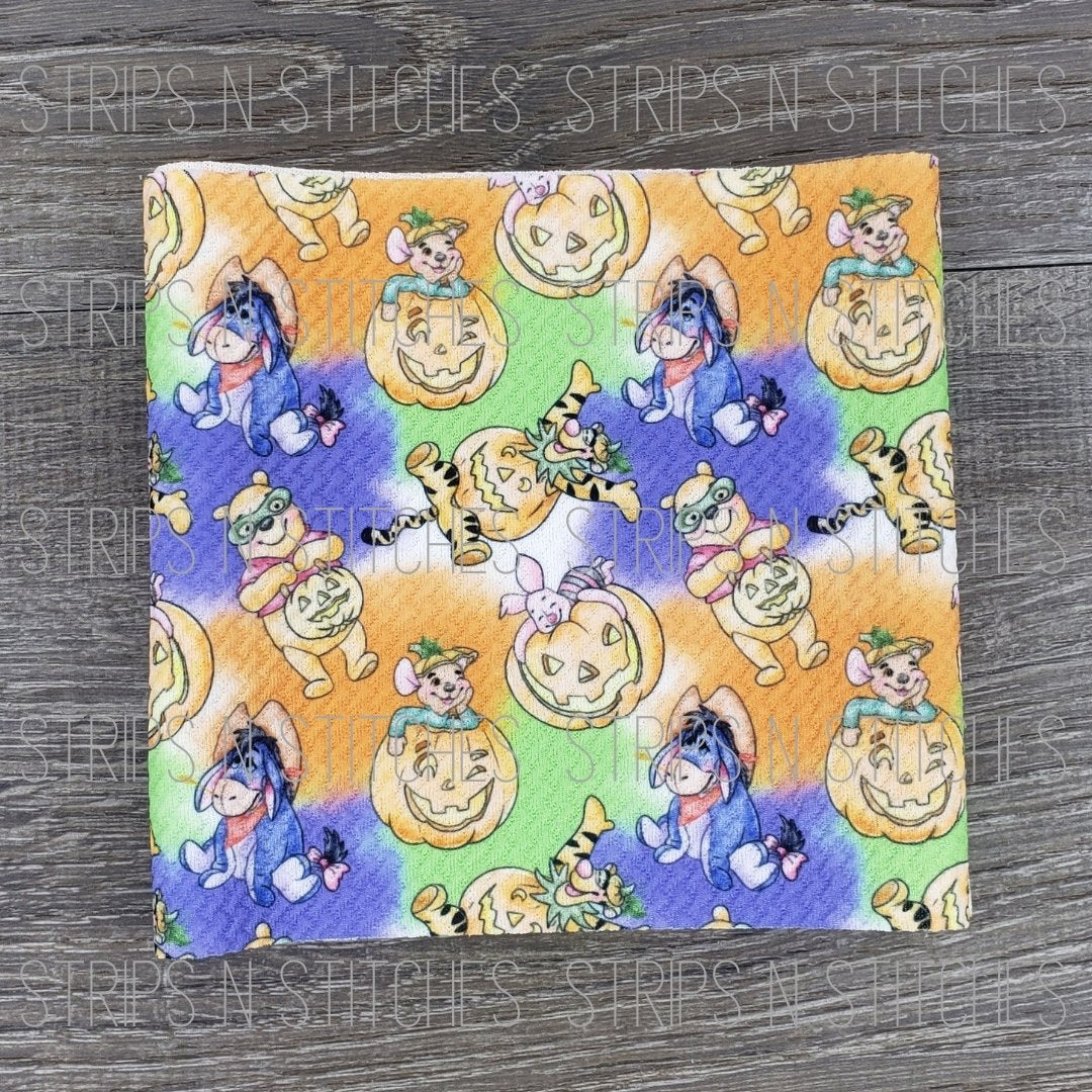 Halloween Bear | Fabric Strip- Bow Making- Headwrap- Scrunchies