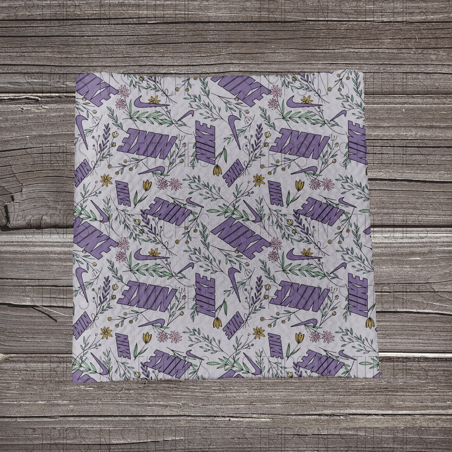 Floral Lavender Curved Check | Bow Making | Headwrap | Scrunchies