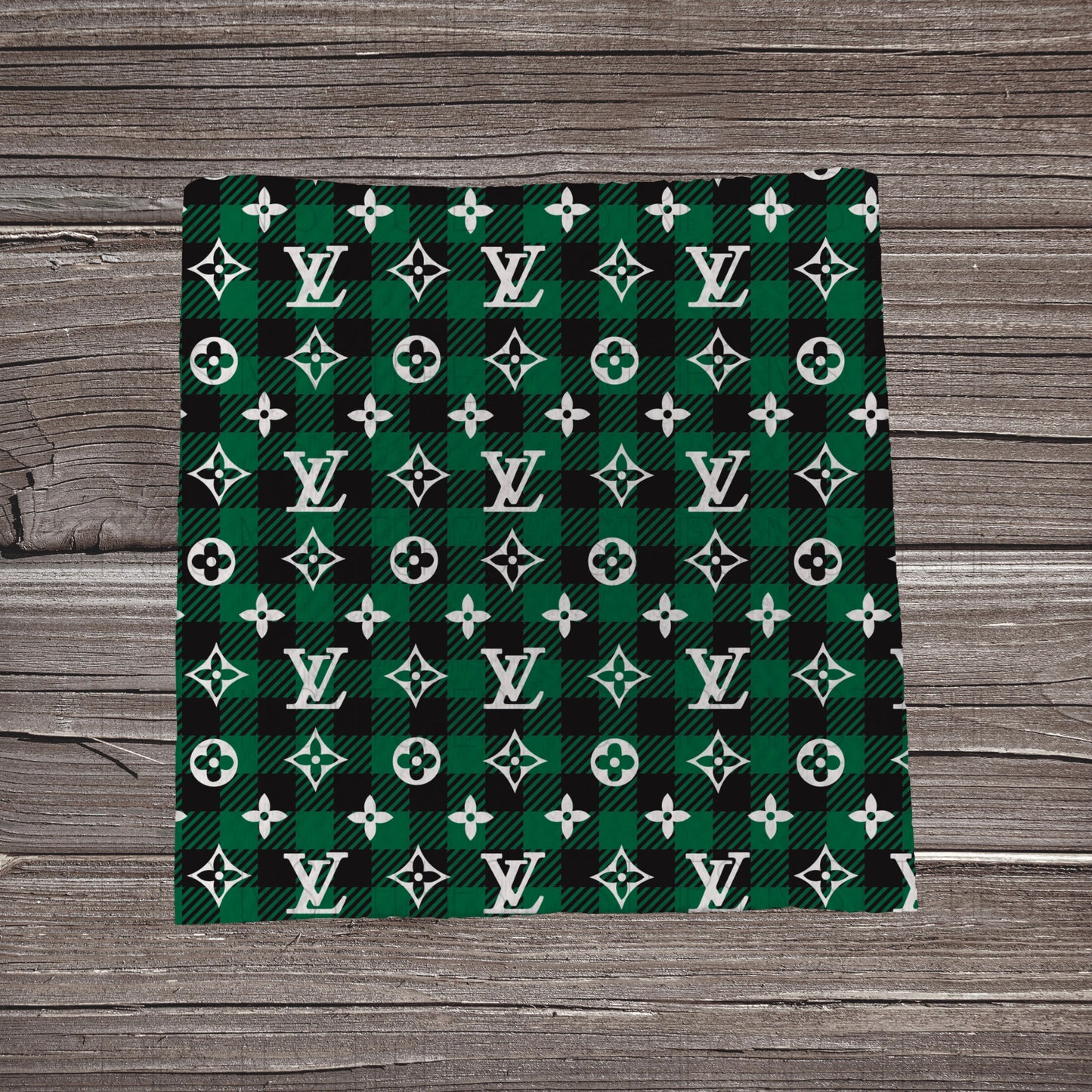 Dark Green Plaid Boo-G | Fabric Strip- Bow Making- Headwraps- Scrunchies
