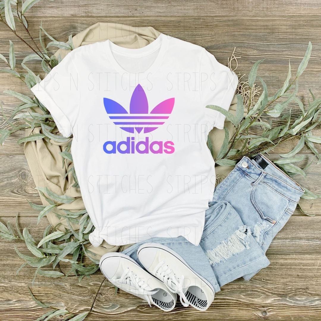 Ombré Adidas Logo | Sublimation Transfer | Create your own Shirt