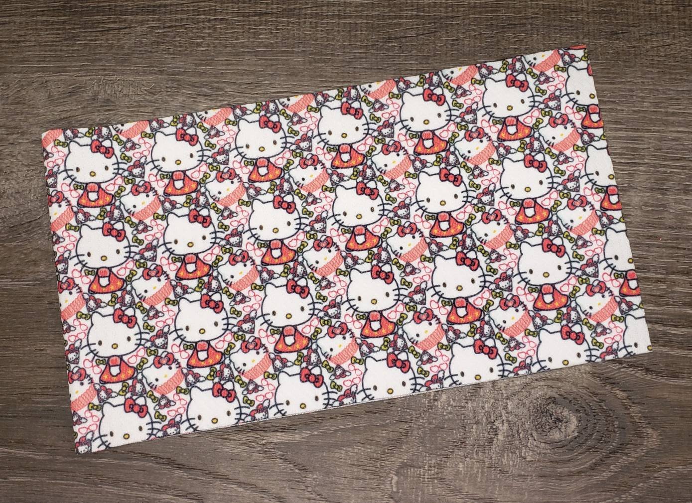 Pink Hi Cat Fabric Strip- Bow Making- Headwrap- Scrunchies