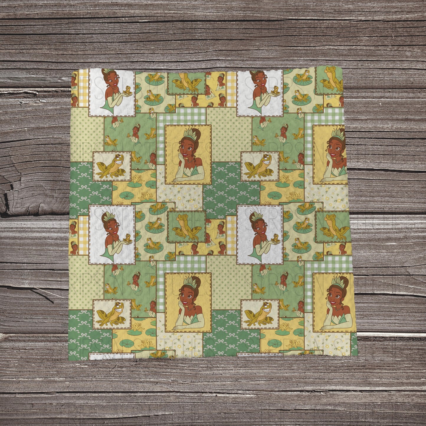 Frog Girl Patchwork | Fabric Strip- Bow Making- Headwrap- Scrunchies