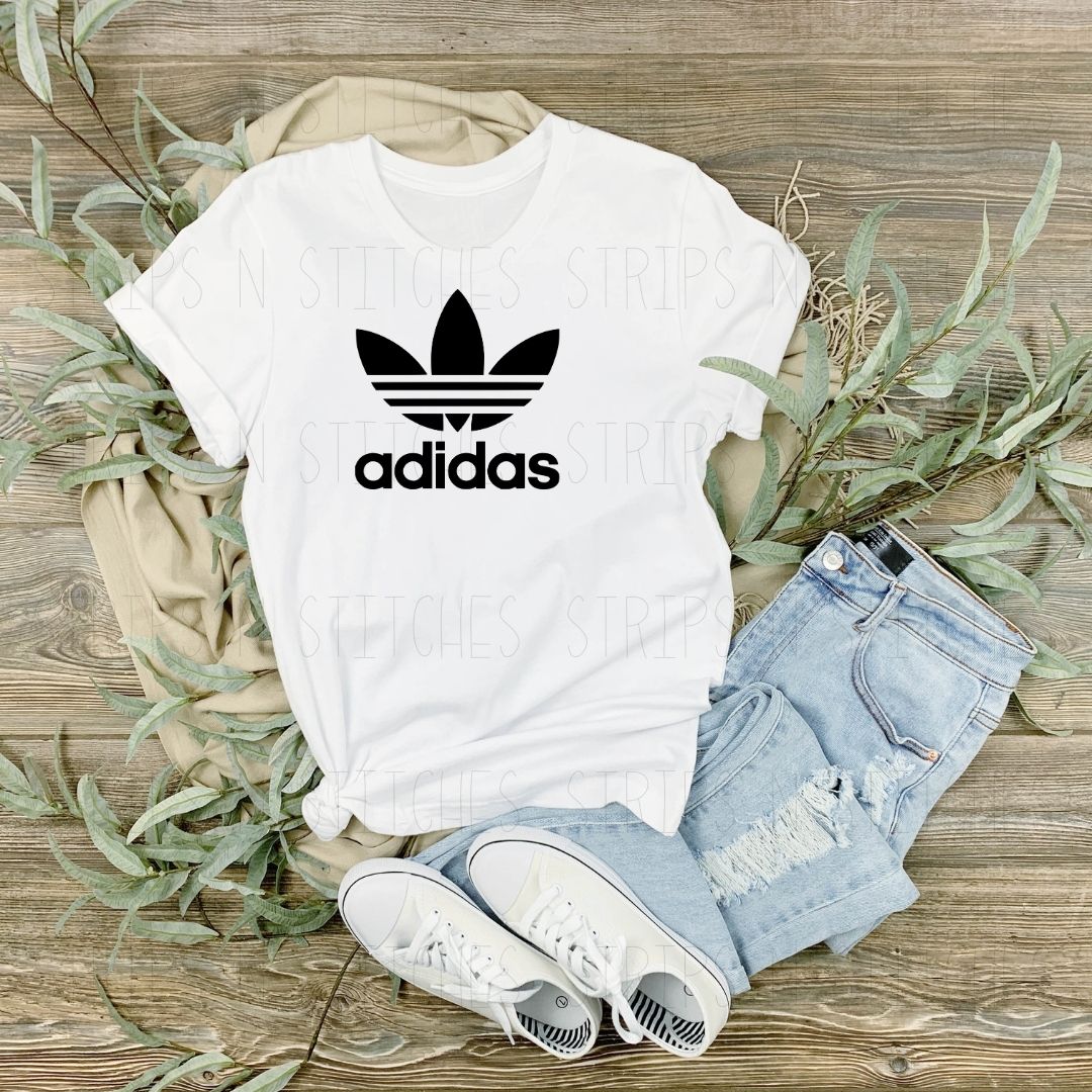 Adidas Logo- Black | Sublimation Transfer | Create your own Shirt