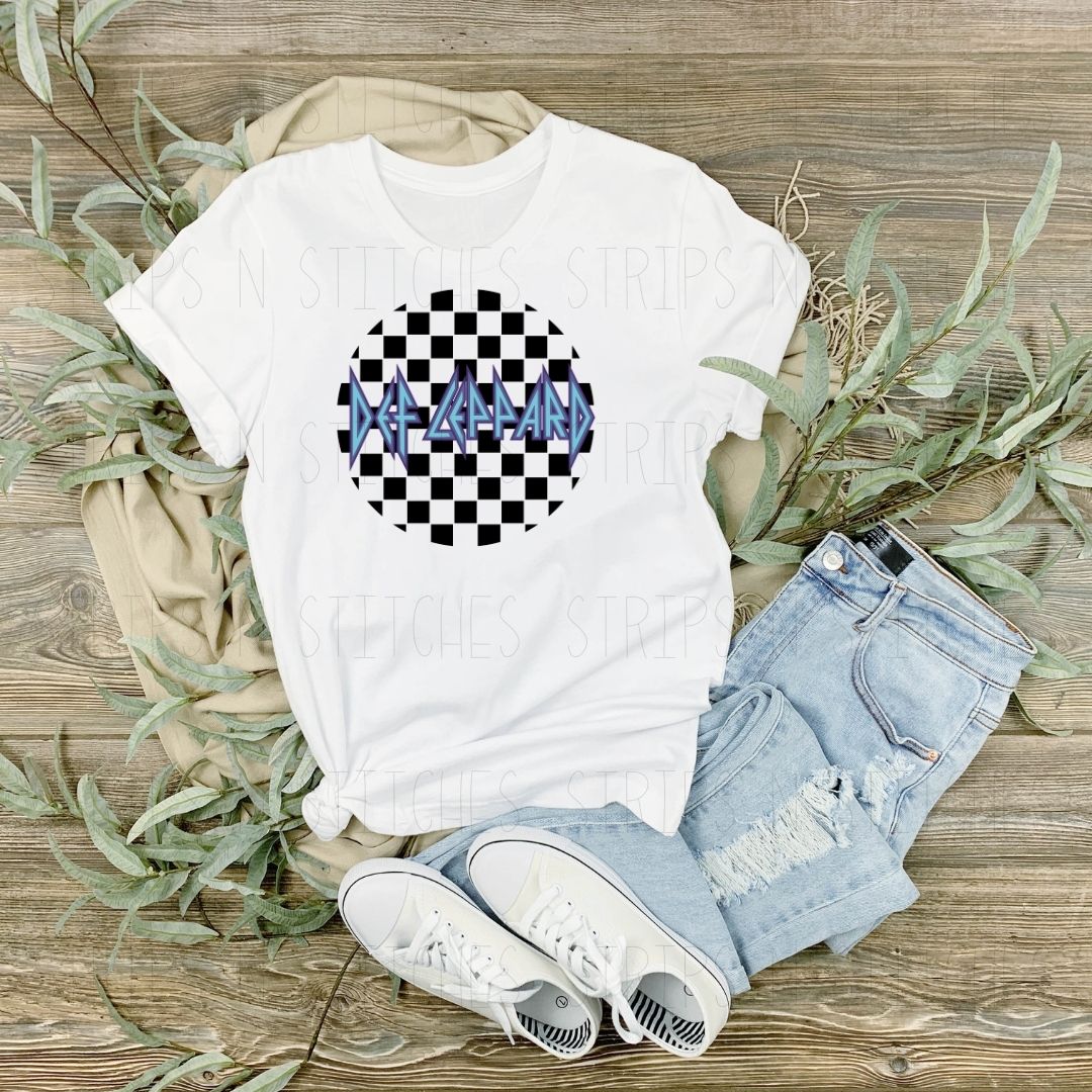 Checkered Def Leppard | Sublimation Transfer | Create your own Shirt