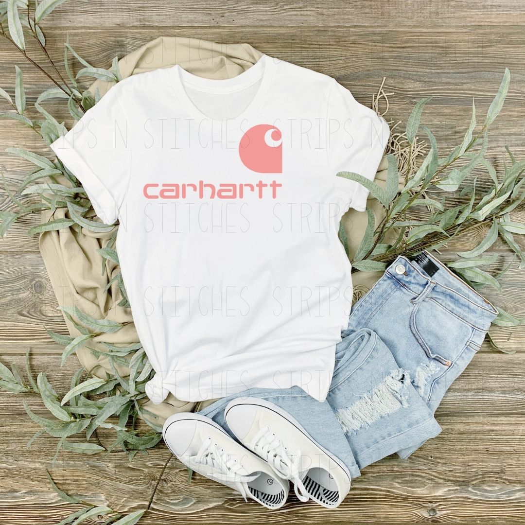 Pink Carhartt Logo | Sublimation Transfer | Create your own Shirt