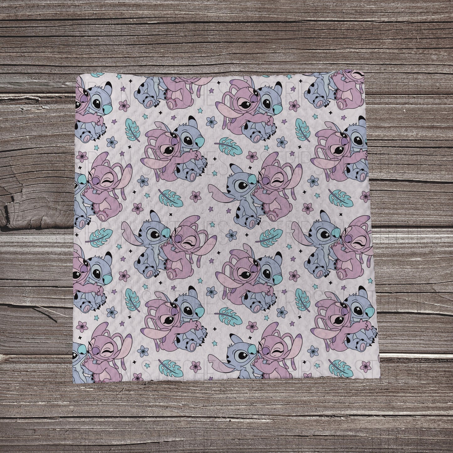 Blue & Pink Alien Scatter Light Purple | Fabric Strip- Bow Making- Headwrap- Scrunchies