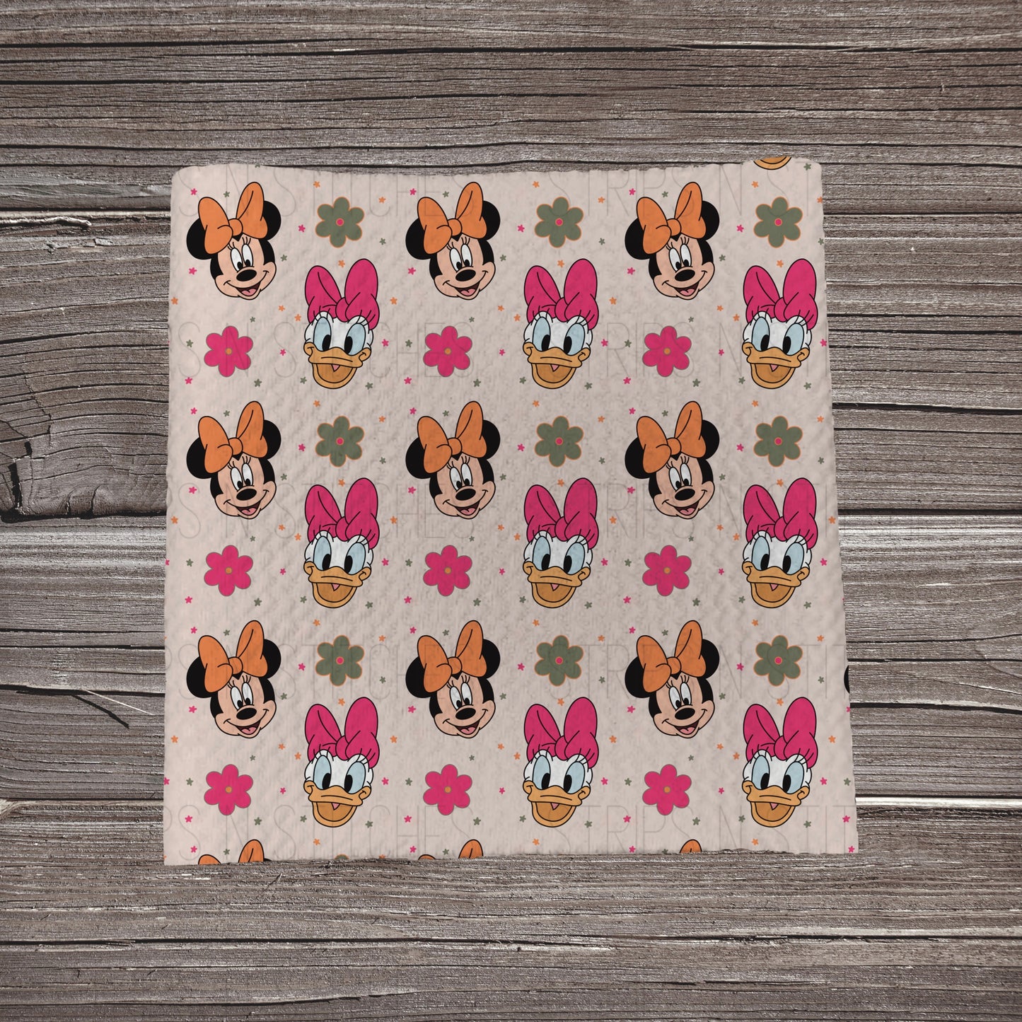 Pink MM & Duck Scatter | Fabric Strip- Bow Making- Headwraps- Scrunchies