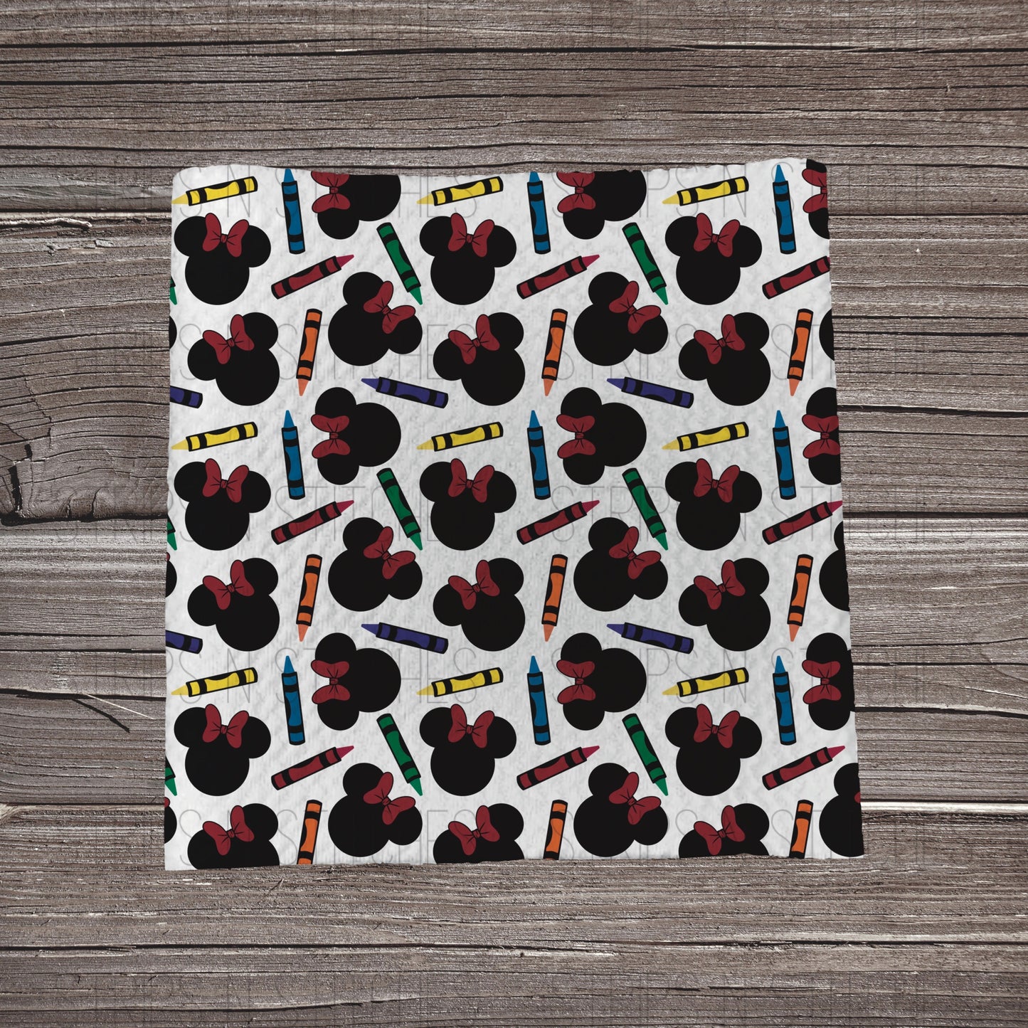 Girl MM & Crayons | Fabric Strip- Bow Making- Headwrap- Scrun