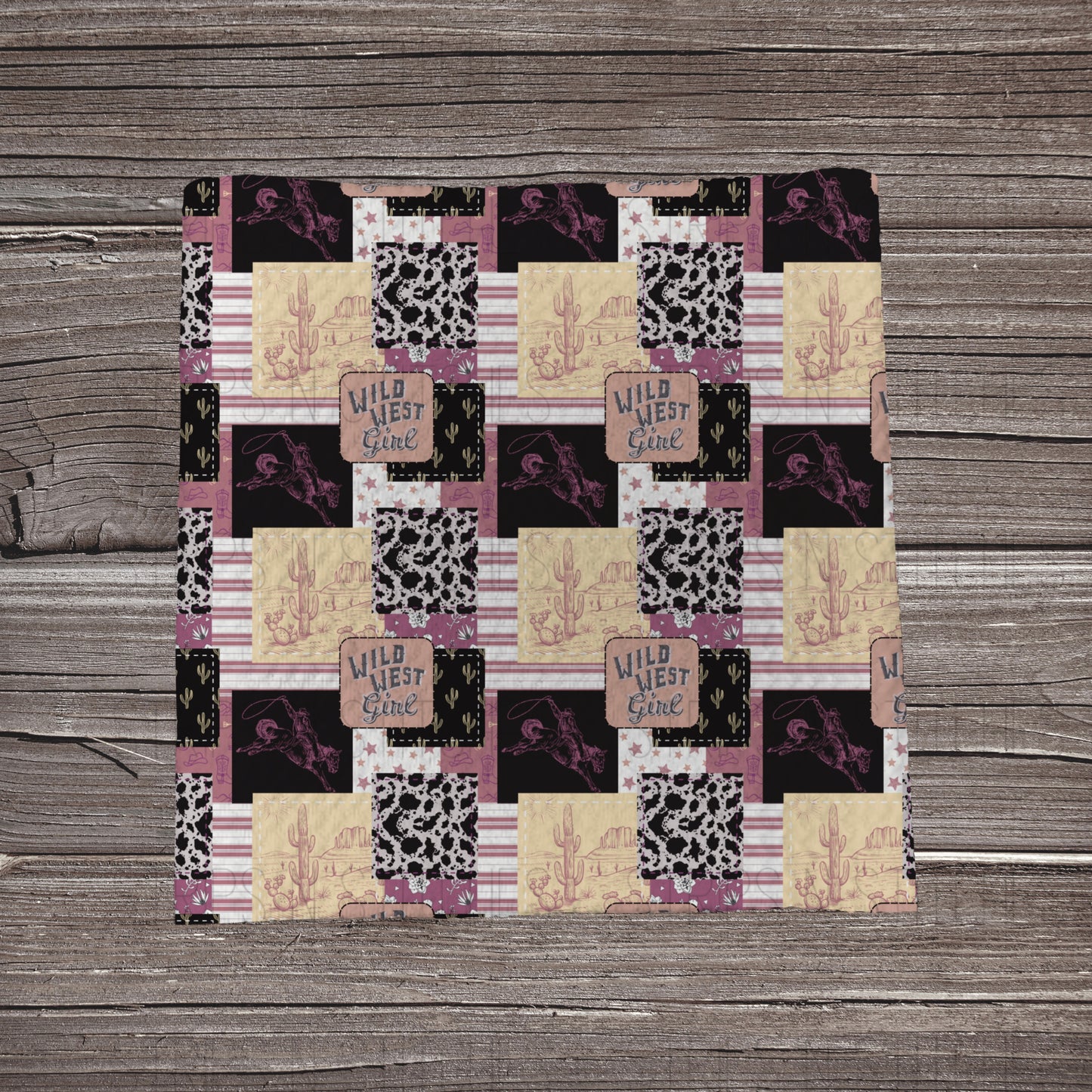 Pink Wild West Patchwork | Bullet Fabric Strip | Bow Making | Scrunchie | Headwraps