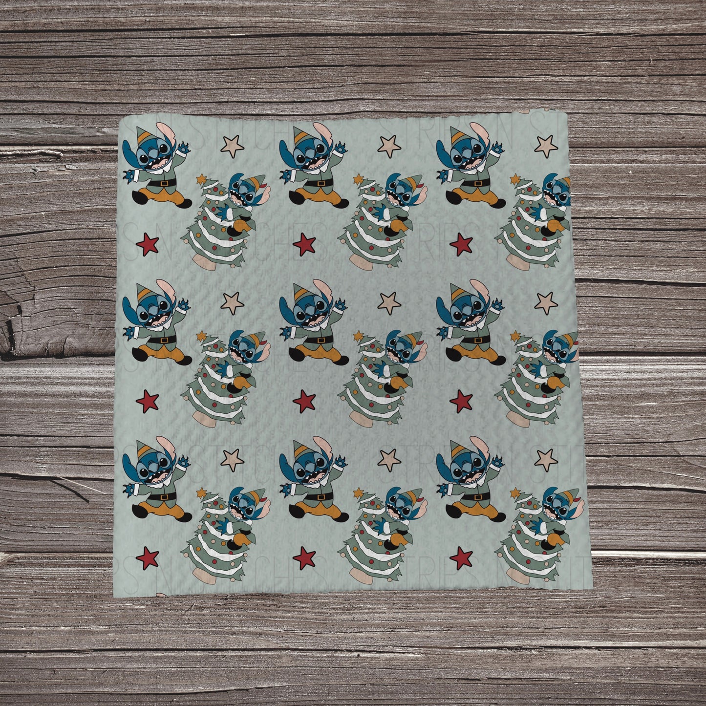 Christmas Alien- Blue | Fabric Strip- Bow Making- Headwraps- Scrunchies