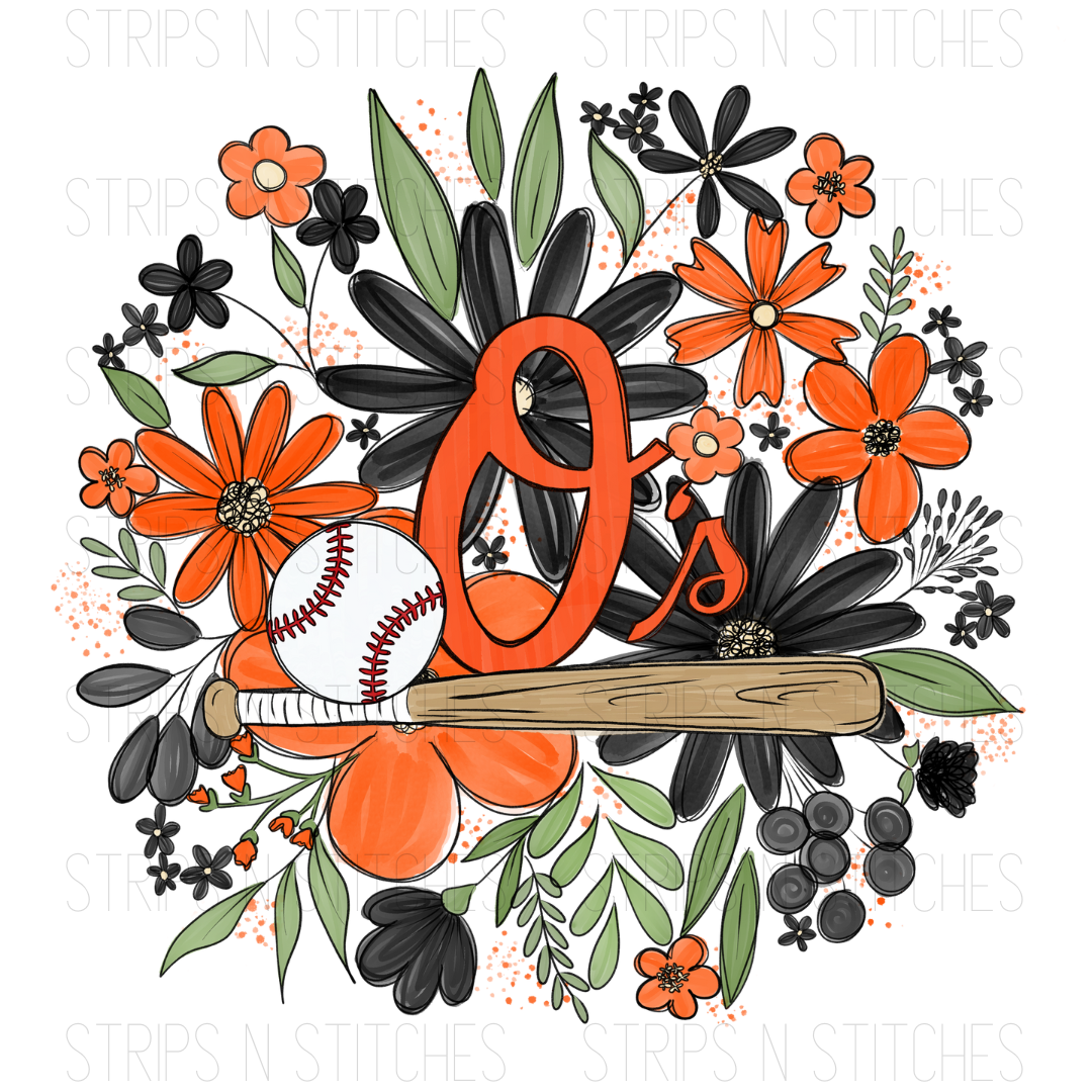 2024 MLB Floral ADULT (9 inches) | Sublimation Transfer | Create Your Own Shirt