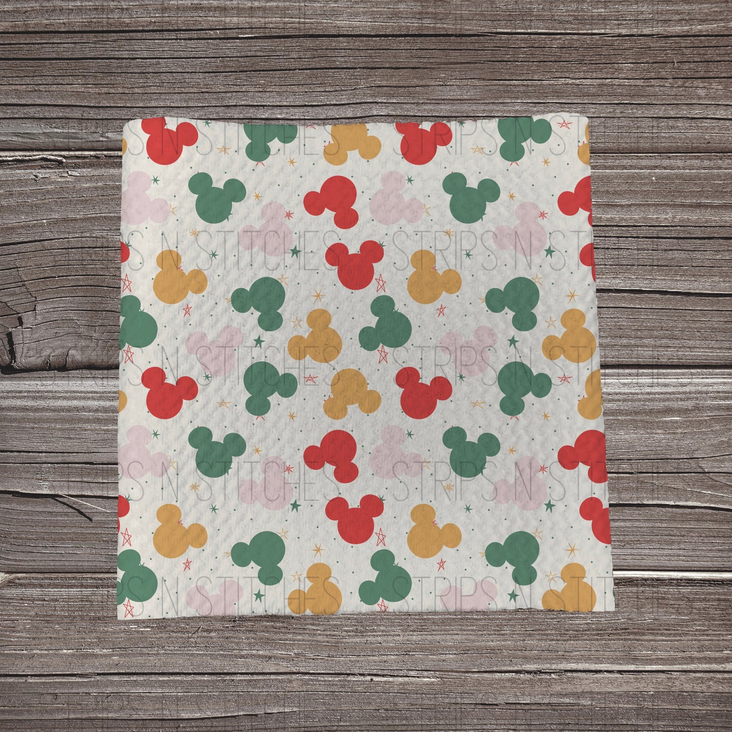 Red, Green, Orange & Pink Mouse Heads | Bullet Fabric Strip | Bow Making | Scrunchie |