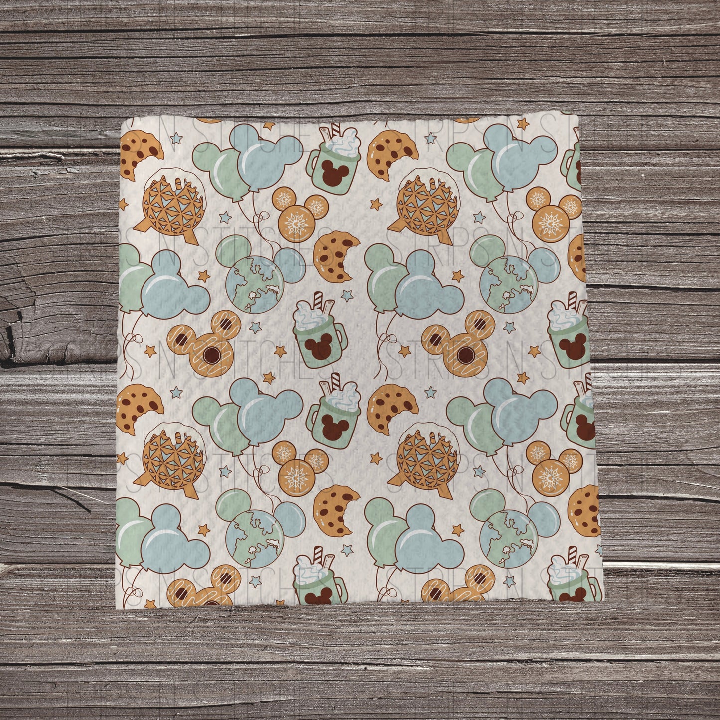 Muted Park World Treats | Bullet Fabric Strip | Bow Making | Scrunchie |