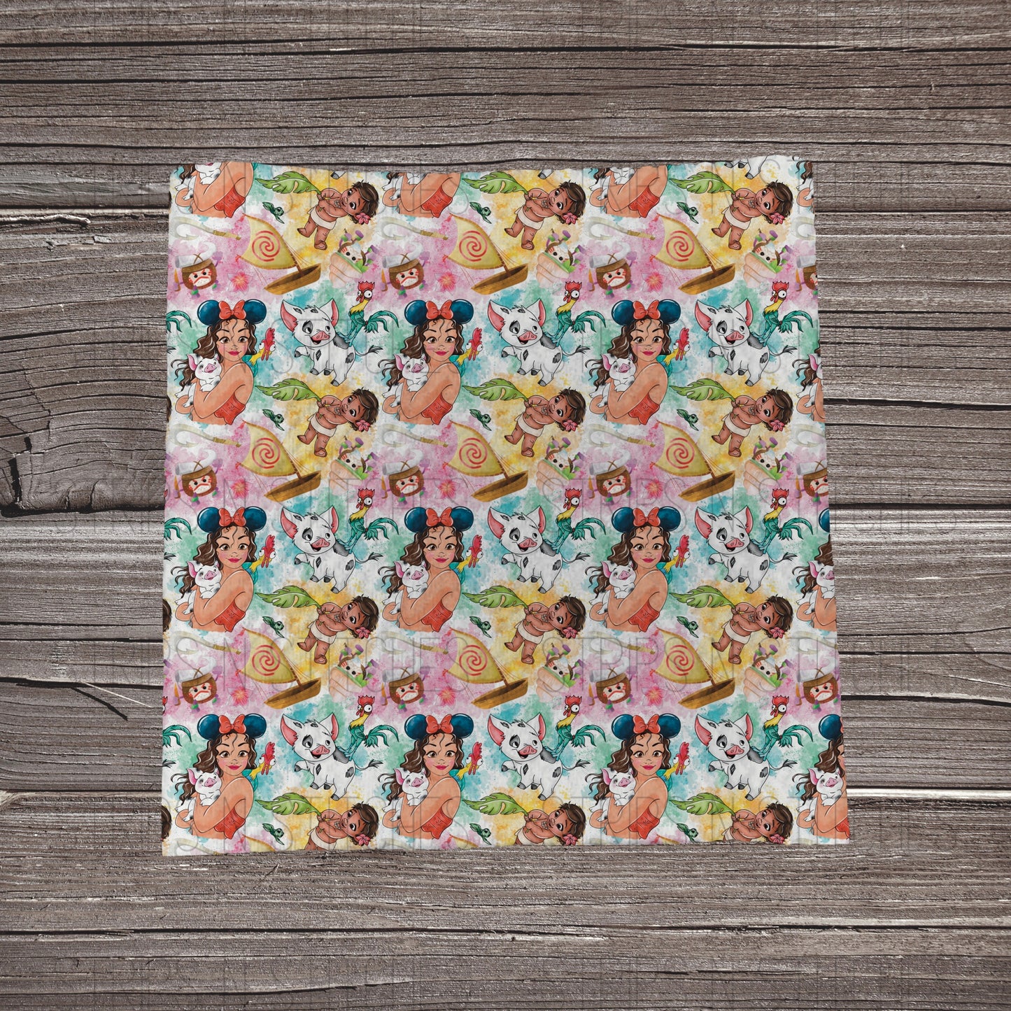Watercolor Scatter Ocean Girl | Fabric Strip- Bow Making- Headwrap- Scrunchies