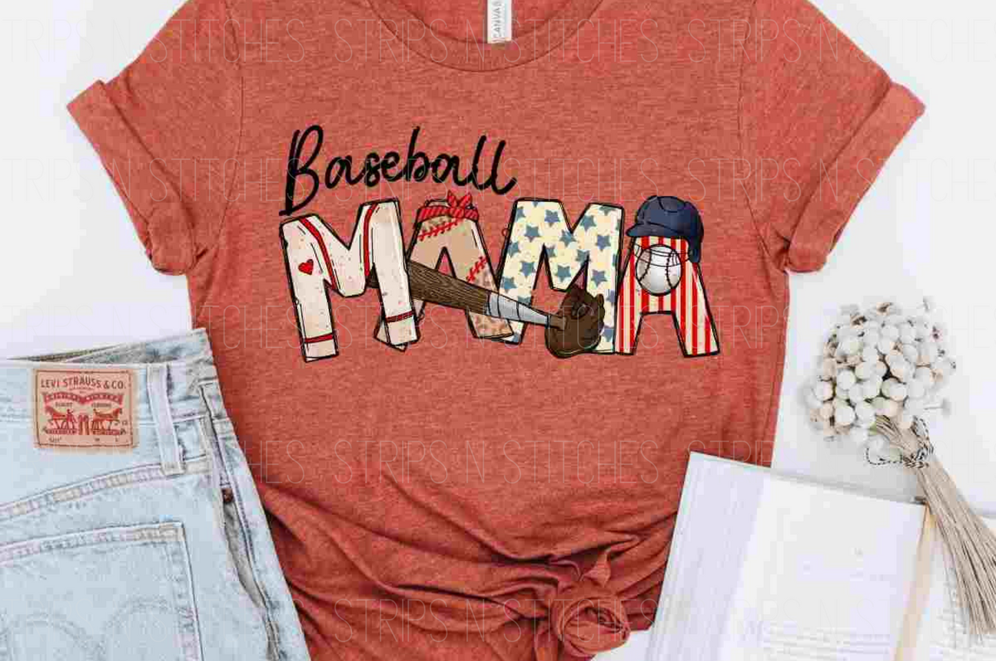 Baseball Mama DTF Transfer