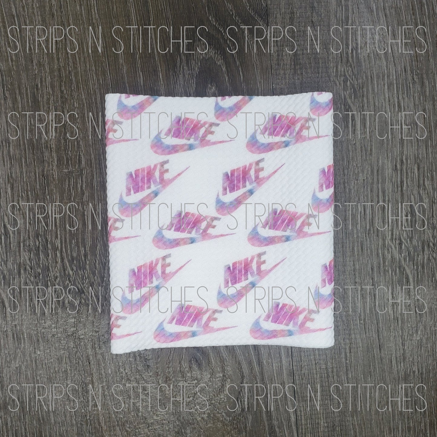 Pink Watercolor Nike- Fabric Strip- Bow Making- Headwrap- Scrunchies