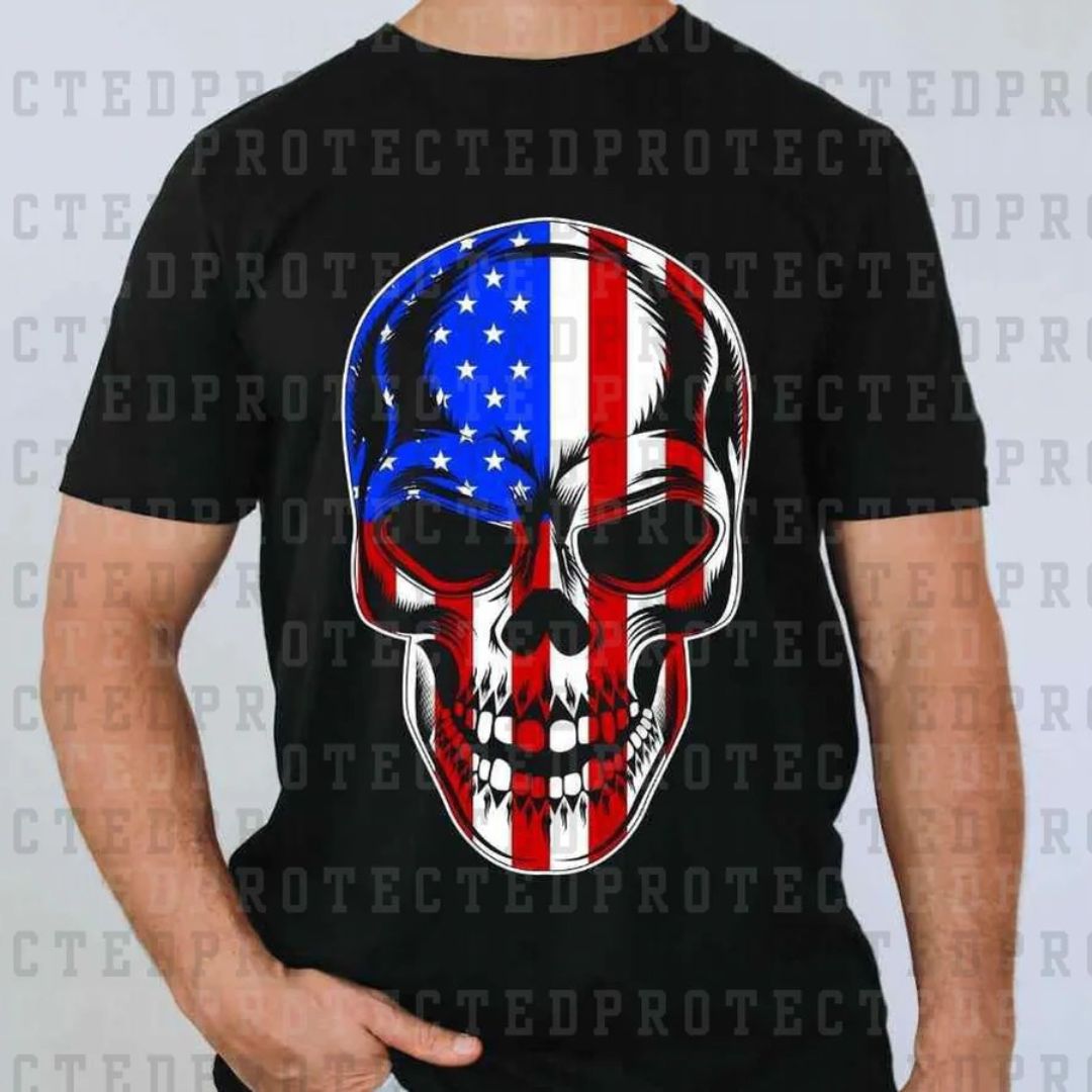 FLAG SKULL - DTF TRANSFER