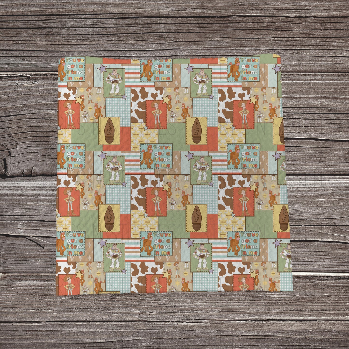 Muted Toys Patchwork | Fabric Strip- Bow Making- Headwrap- Scrunchies