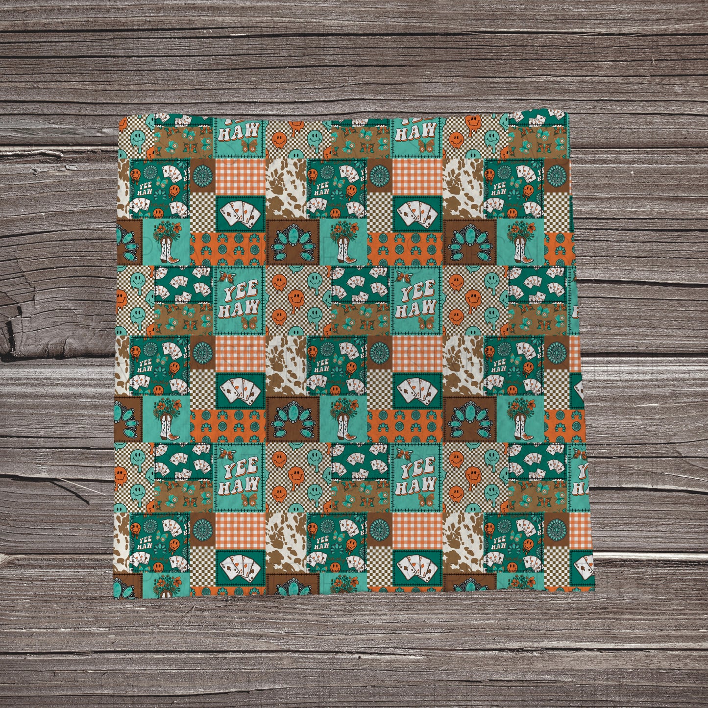 Yeehaw Cowgirl Patchwork | Bullet Fabric Strip | Bow Making | Scrunchie | Headwraps