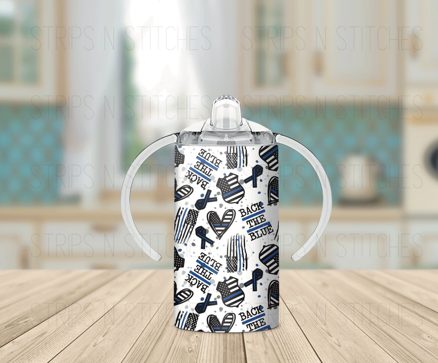 Back the Blue - Grow with Me Tumbler- 12oz- Two Lids
