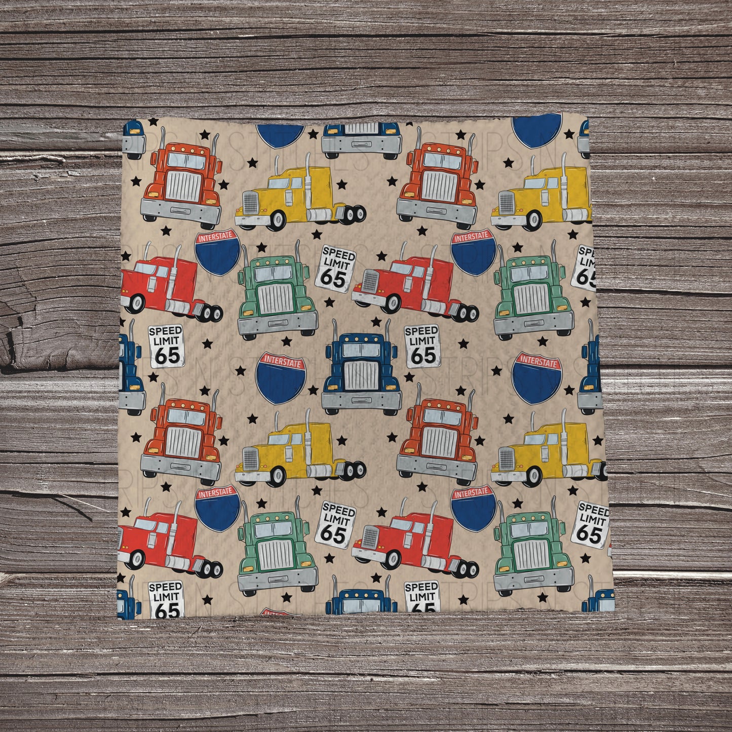 Big Rig Scatter | Fabric Strip | Bow Making | Headwrap | Scrunchies