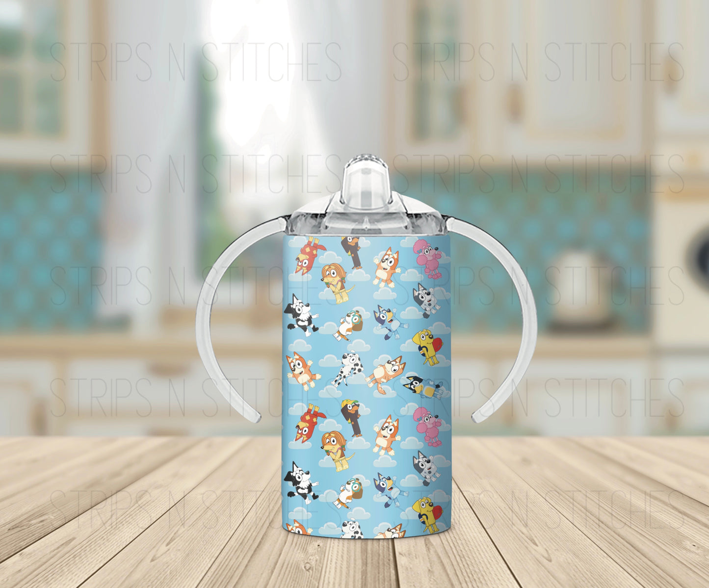 Blue Bluey - Grow with Me Tumbler- 12oz- Two Lids