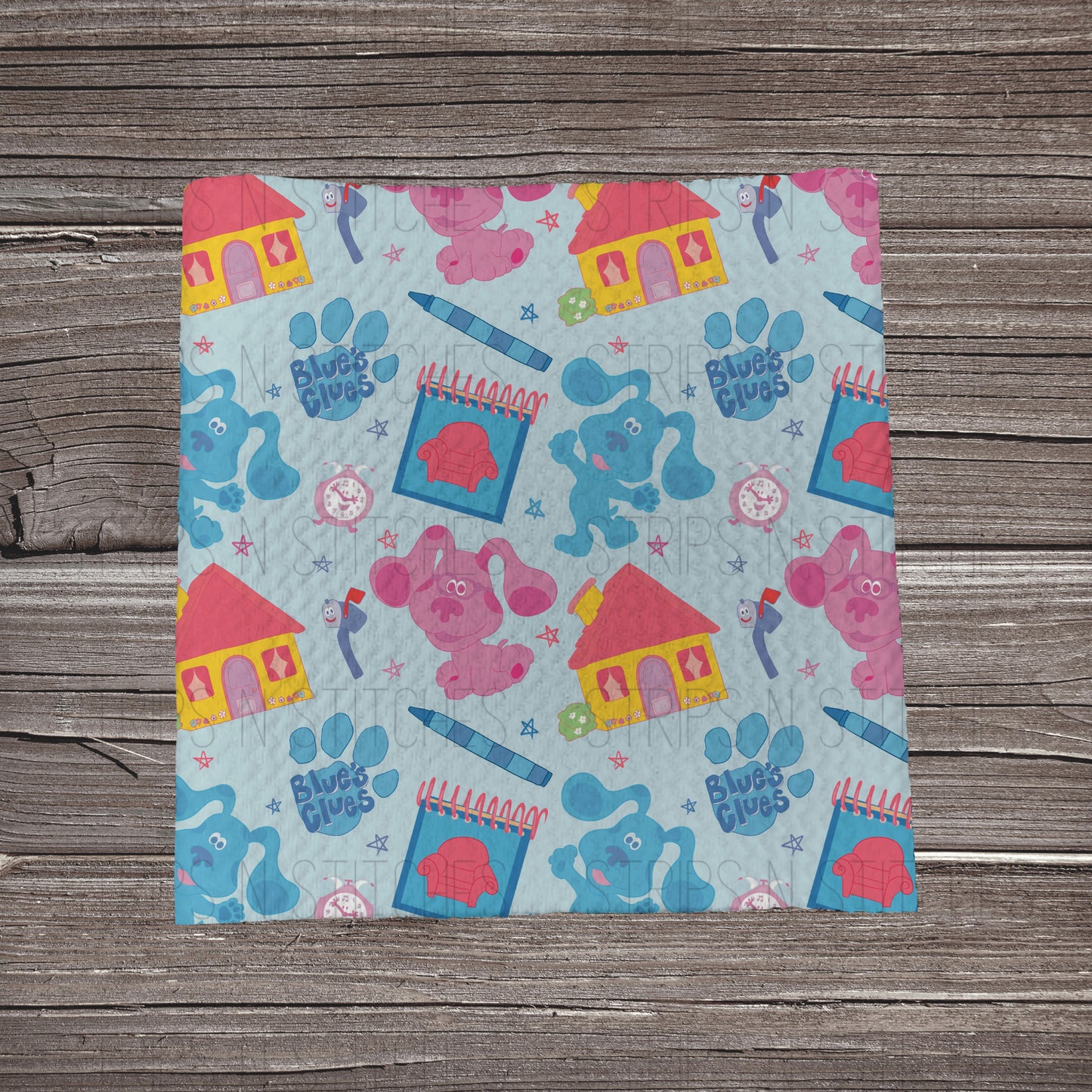 Blues Clues Scatter Blue| Bullet Fabric Strip | Bow Making | Scrunchie | Headwraps