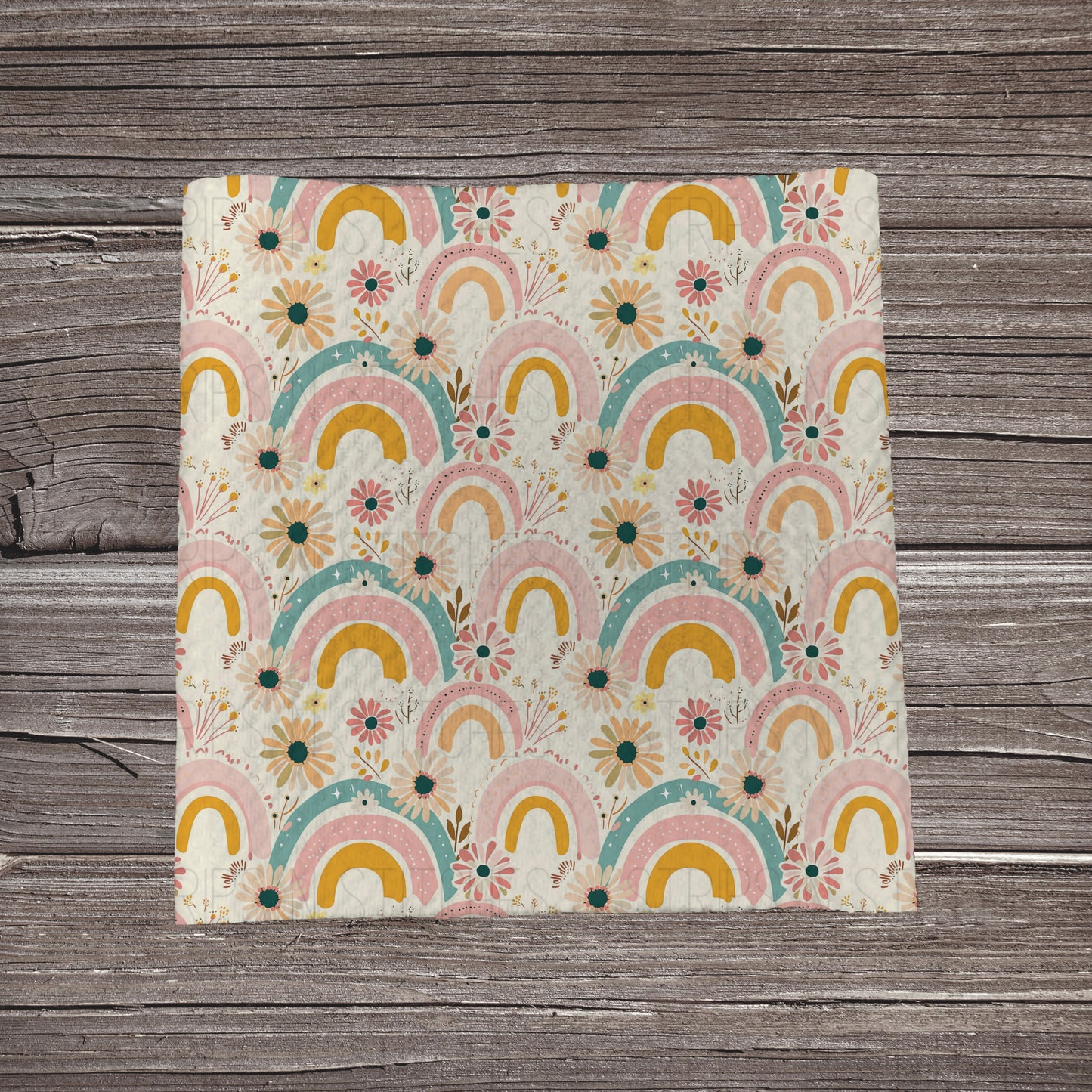 Bohoish Rainbows & Flowers | Bullet Fabric Strip | Bow Making | Scrunchie |