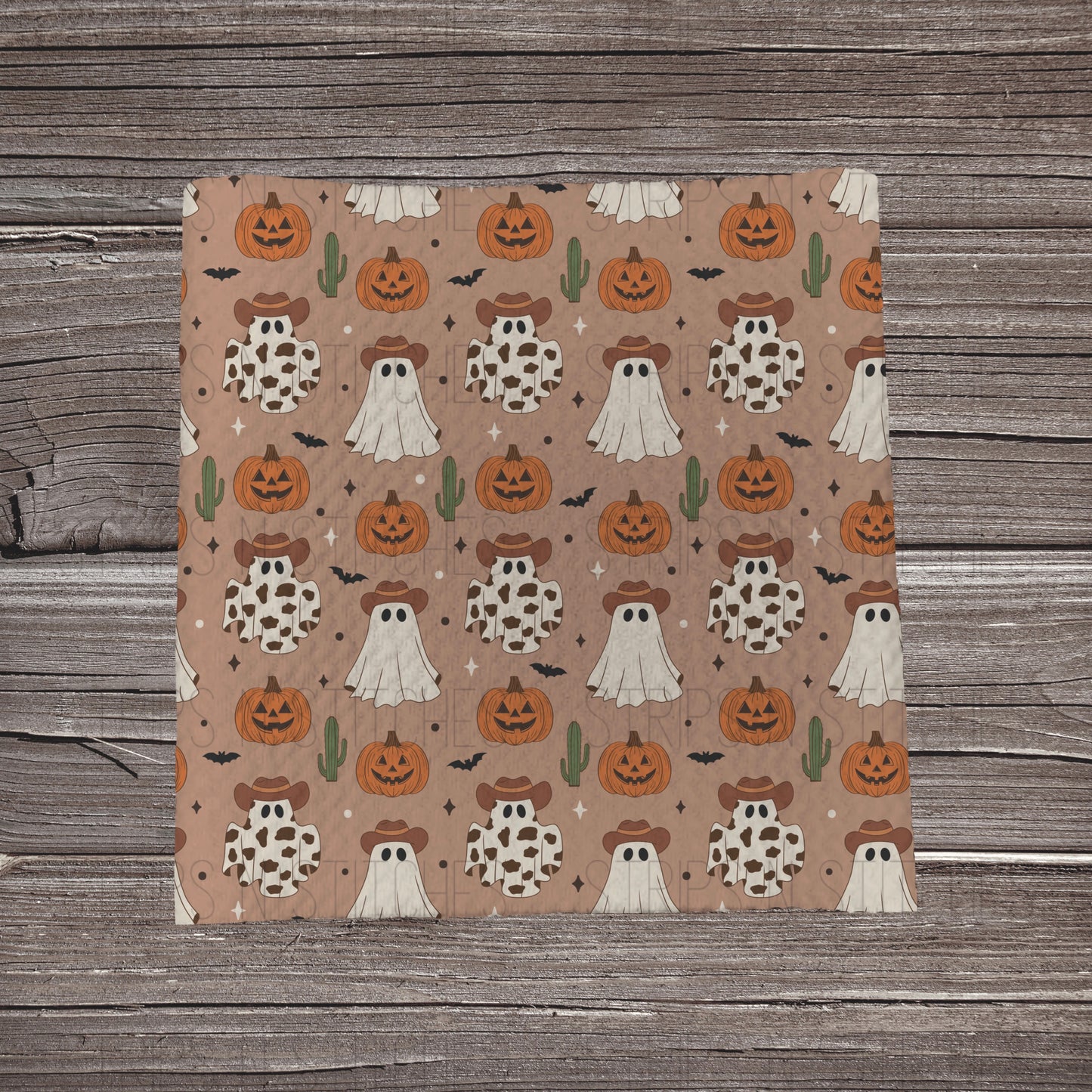Boo Haw Brown | Fabric Strip- Bow Making- Headwraps- Scrunchies