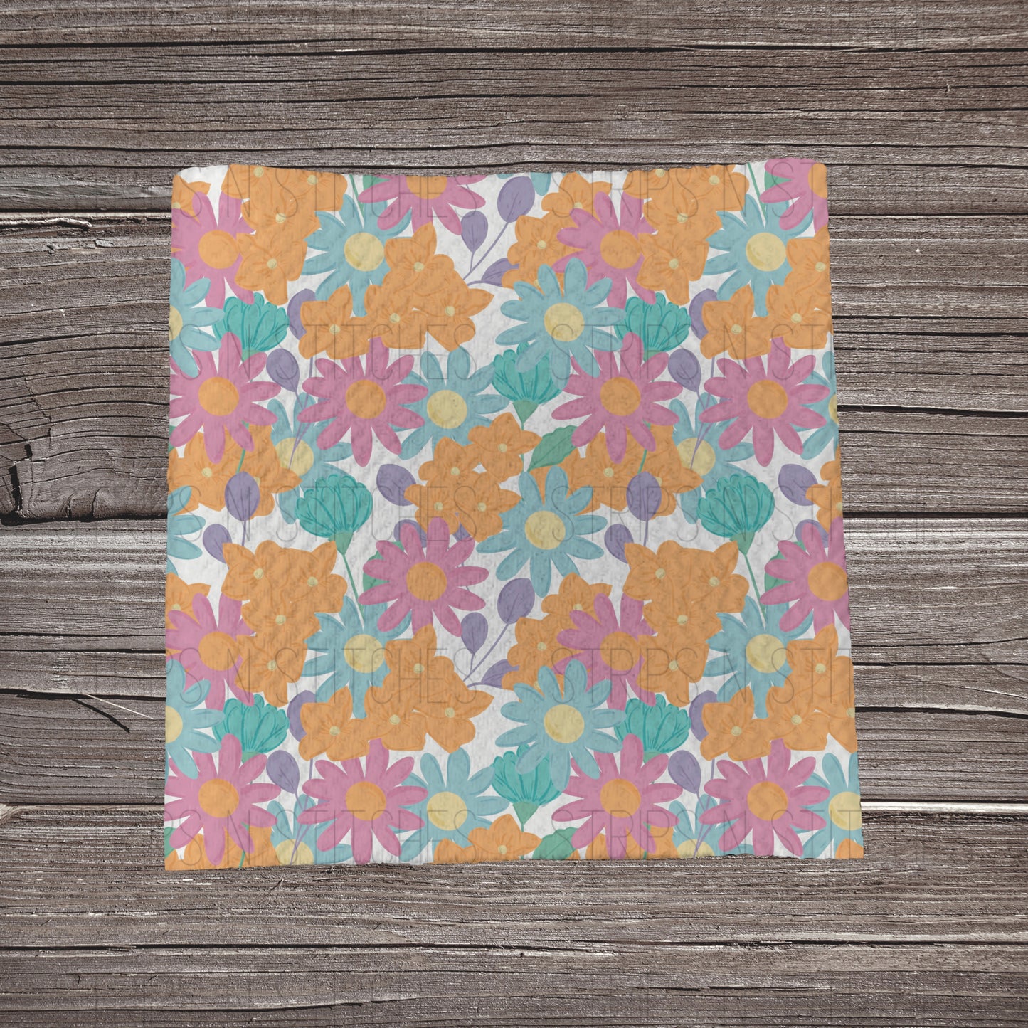 Bright Stacked Summer Flowers | Bullet Fabric Strip | Bow Making | Scrunchie | Headwraps